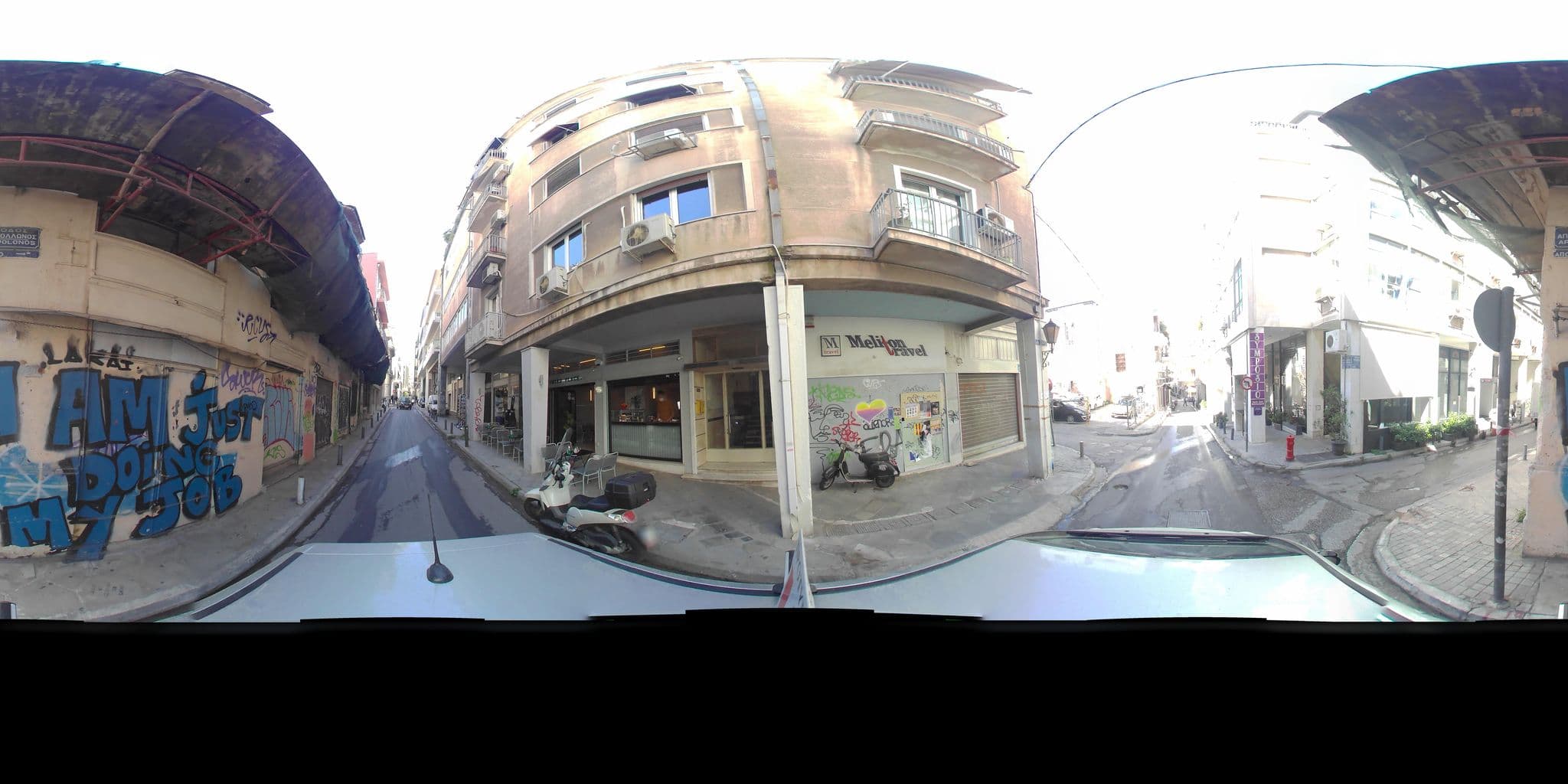 Street view near Central Athens Hotel, Athens