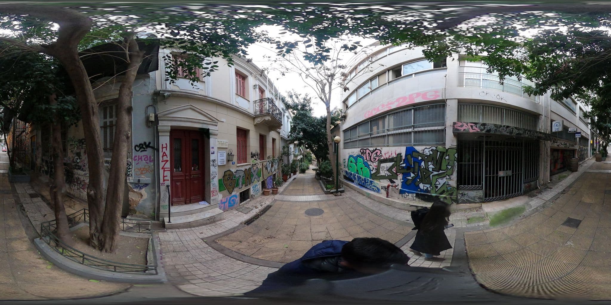 Street view near Athens Quinta Hostel, Athens