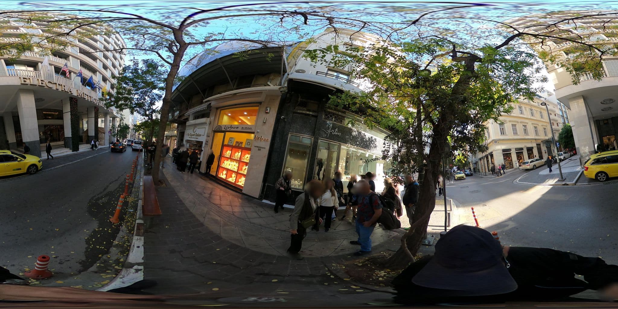 Street view near Electra Metropolis Hotel, Athens