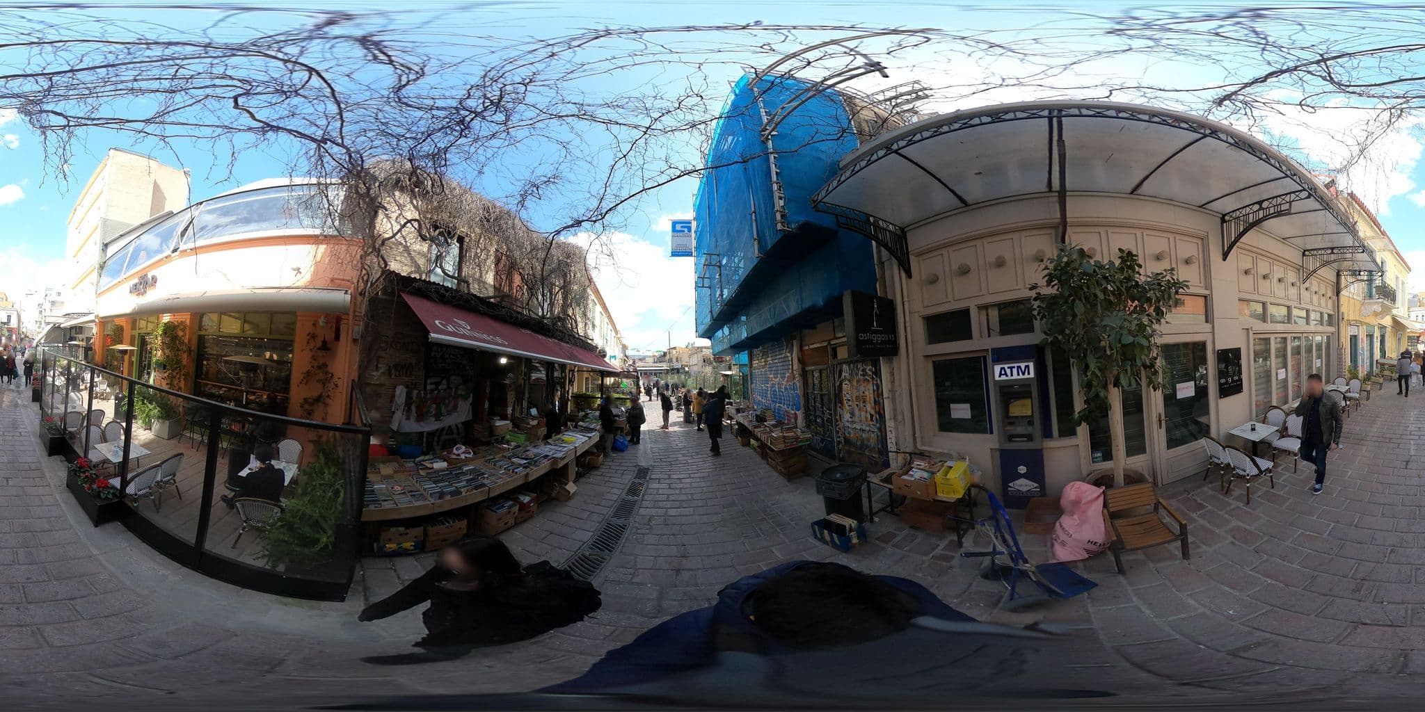 Street view near Ancient Agora Apartments, Athens — © Elefthkonst (CC BY-SA · Mapillary)