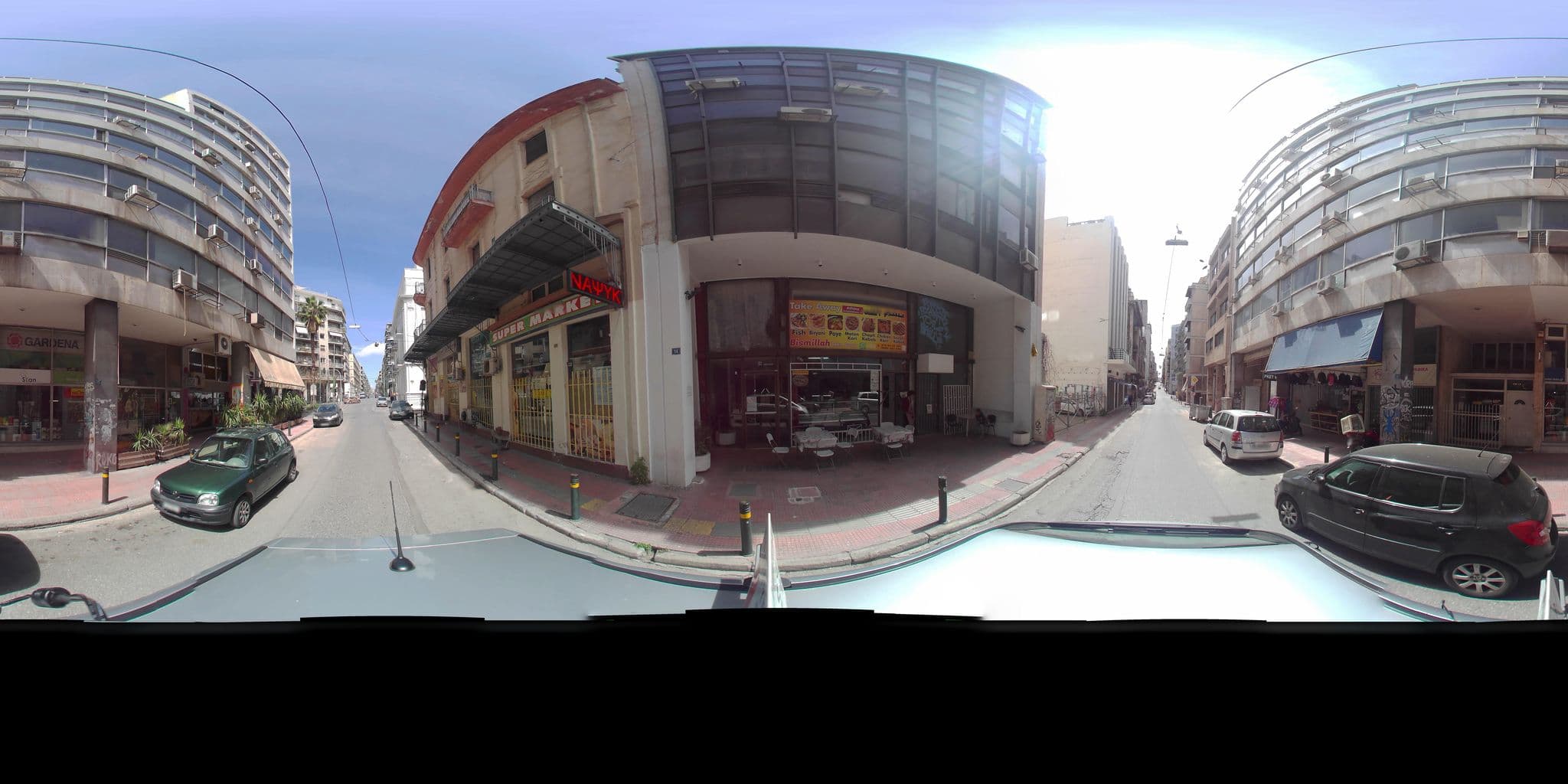 Street view near Tins, Athens