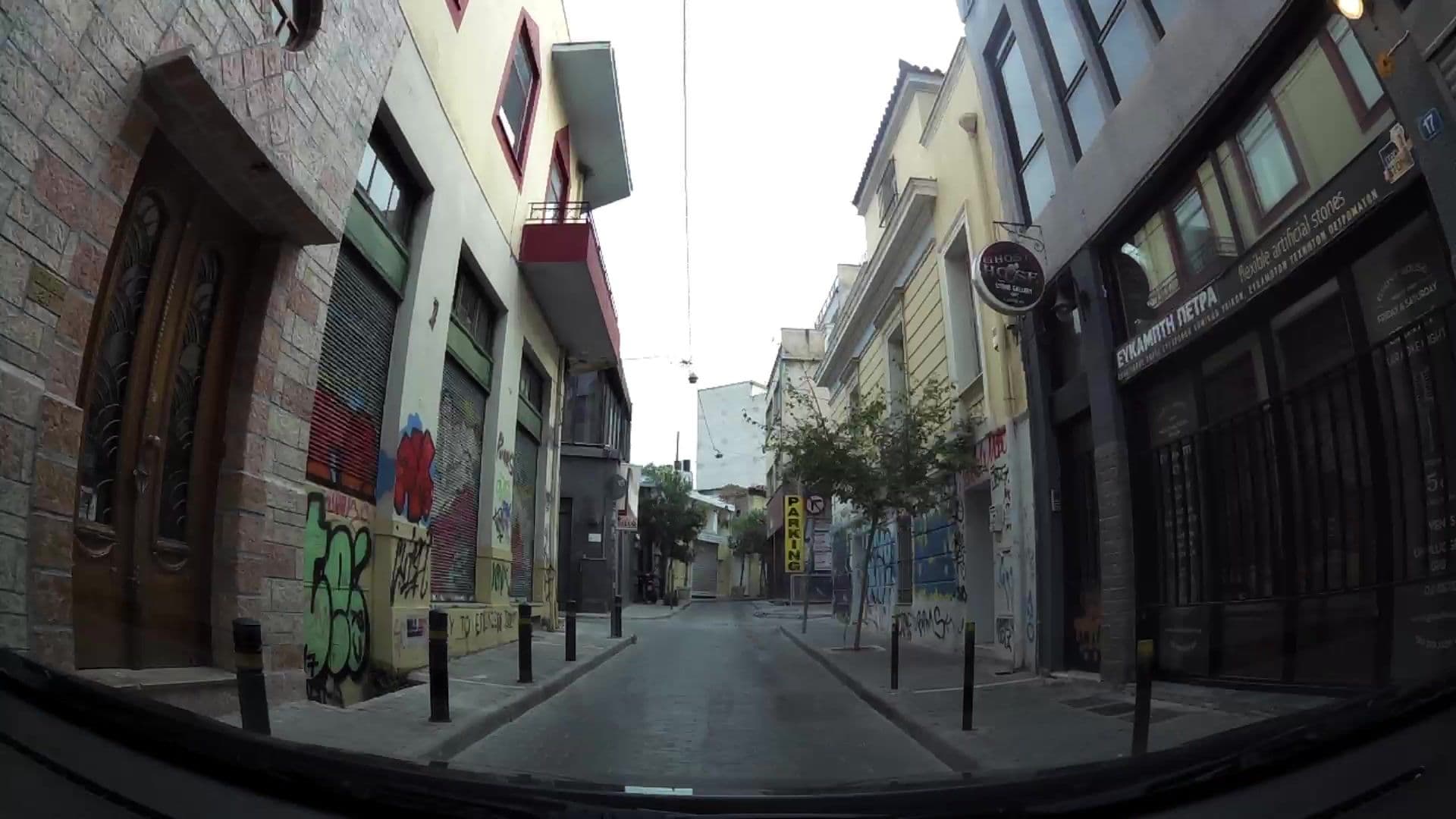 Street view near Downtown lofts, Athens