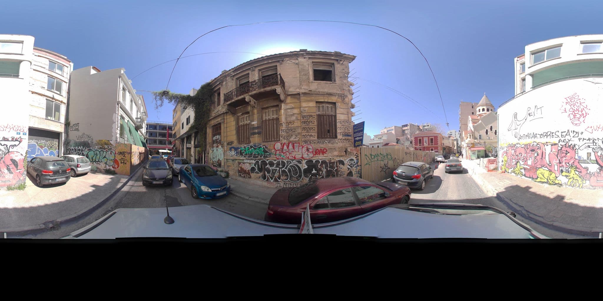 Street view near Apollo Palm, Athens