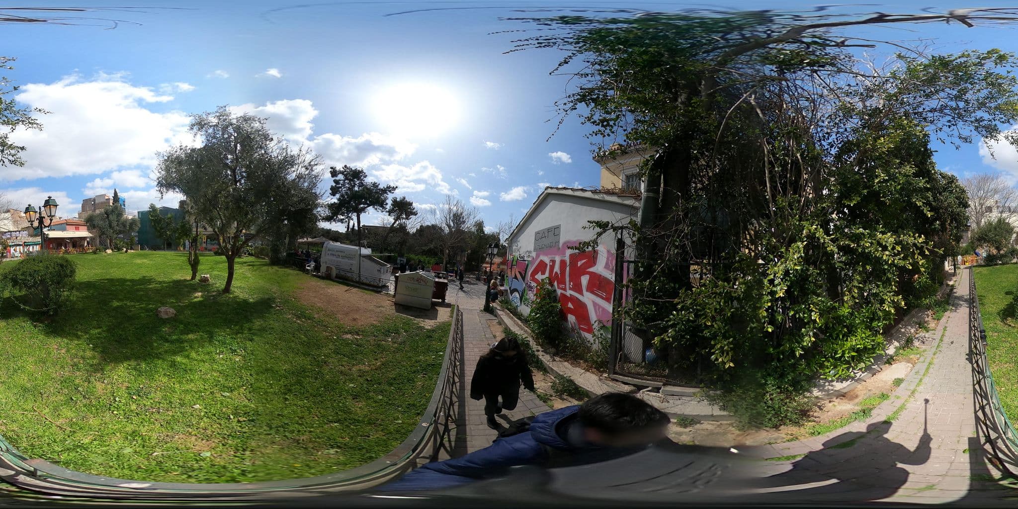 Street view near La Divina, Athens