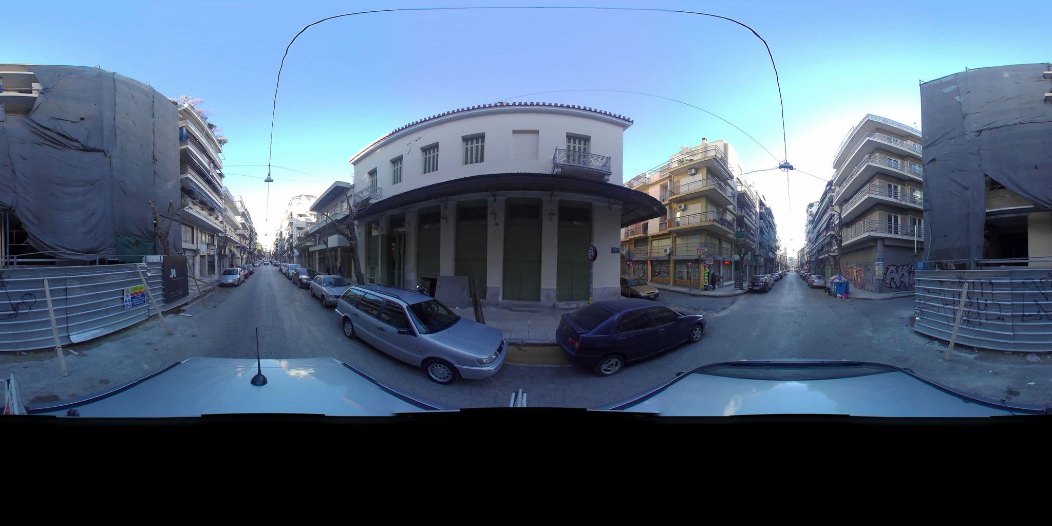 Street view near Newel Metaxourgeio, Athens