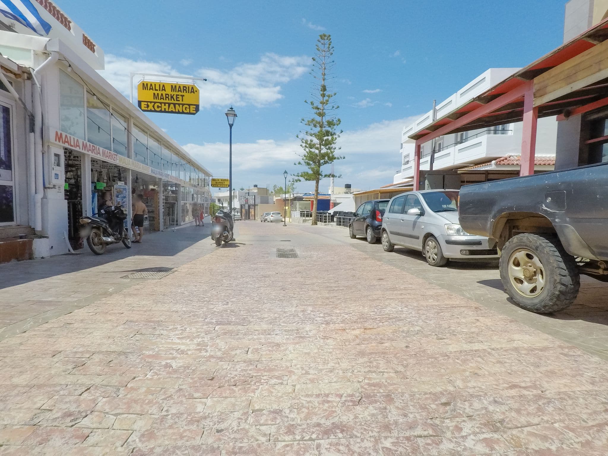Street view near Pasiphae Hotel, Mália — © esario (CC BY-SA · Mapillary)