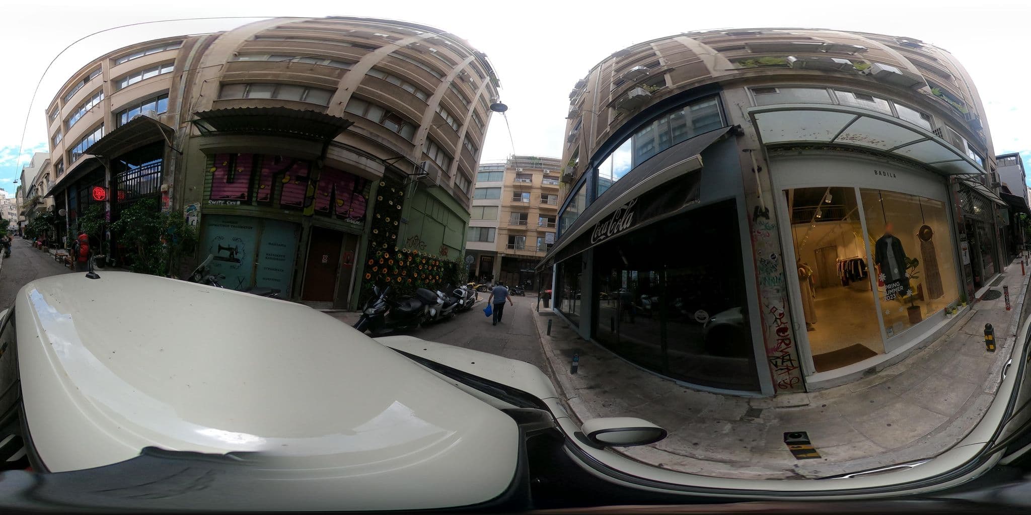 Street view near Athens Stories, Athens