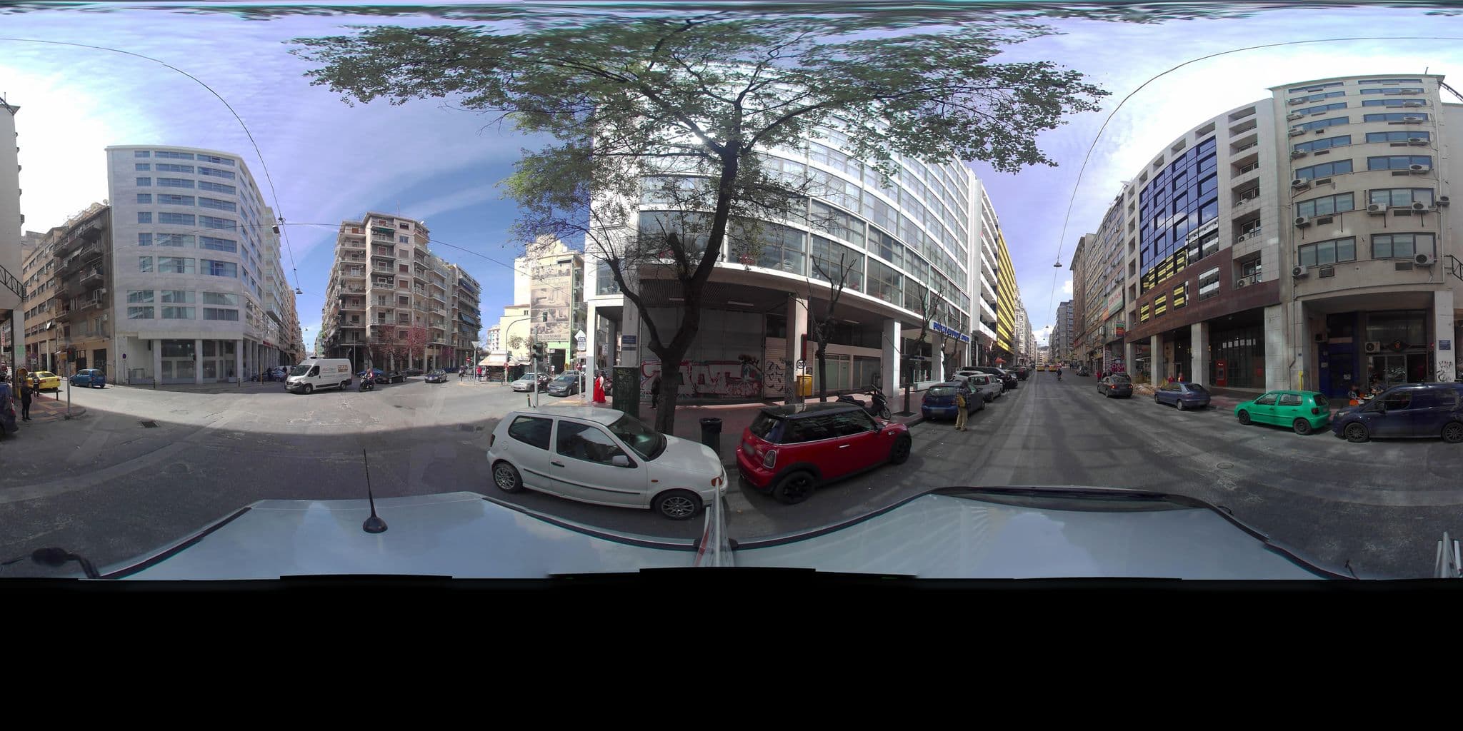 Street view near Evita Asty, Athens