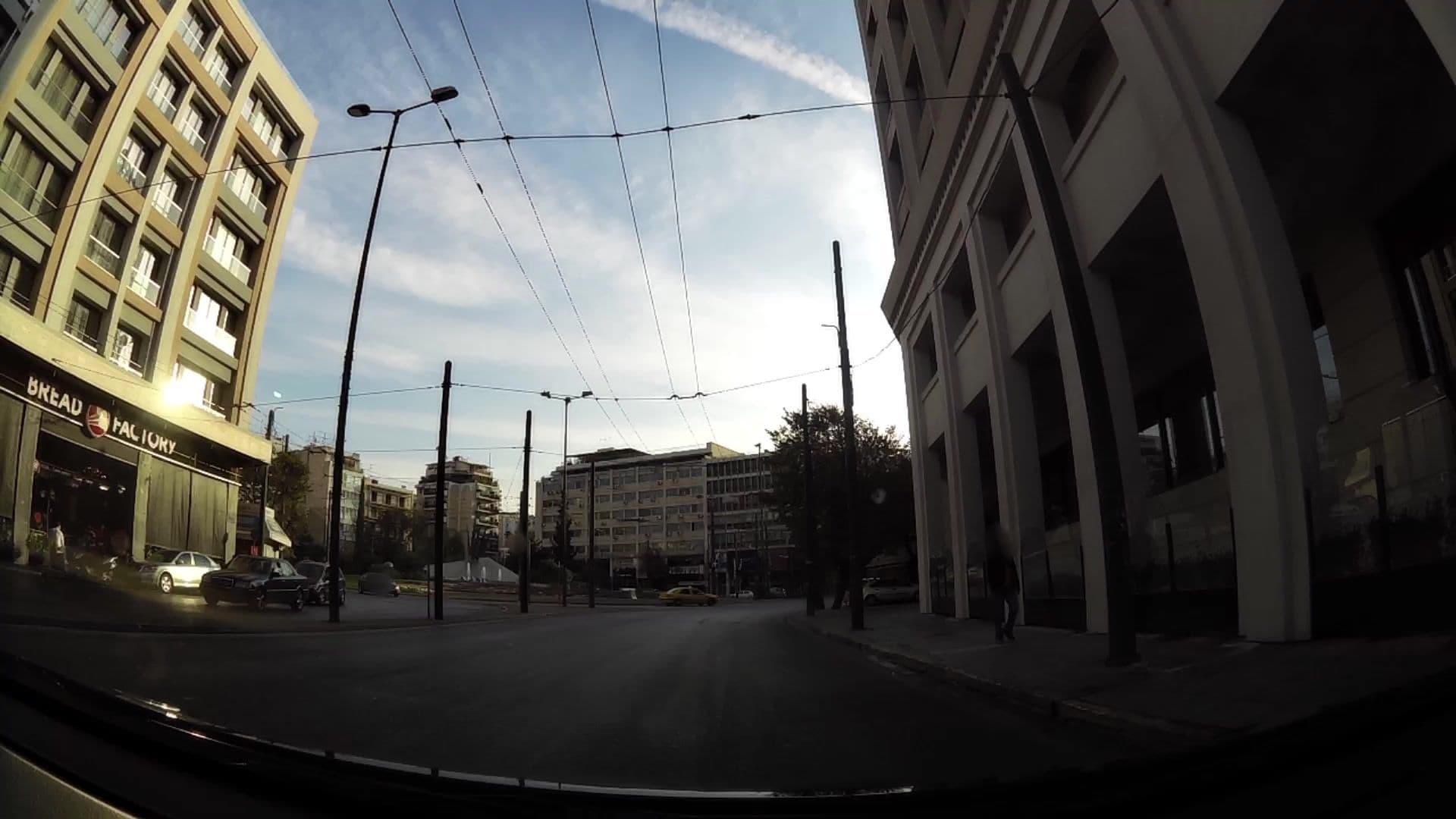 Street view near Wyndham Grand, Athens