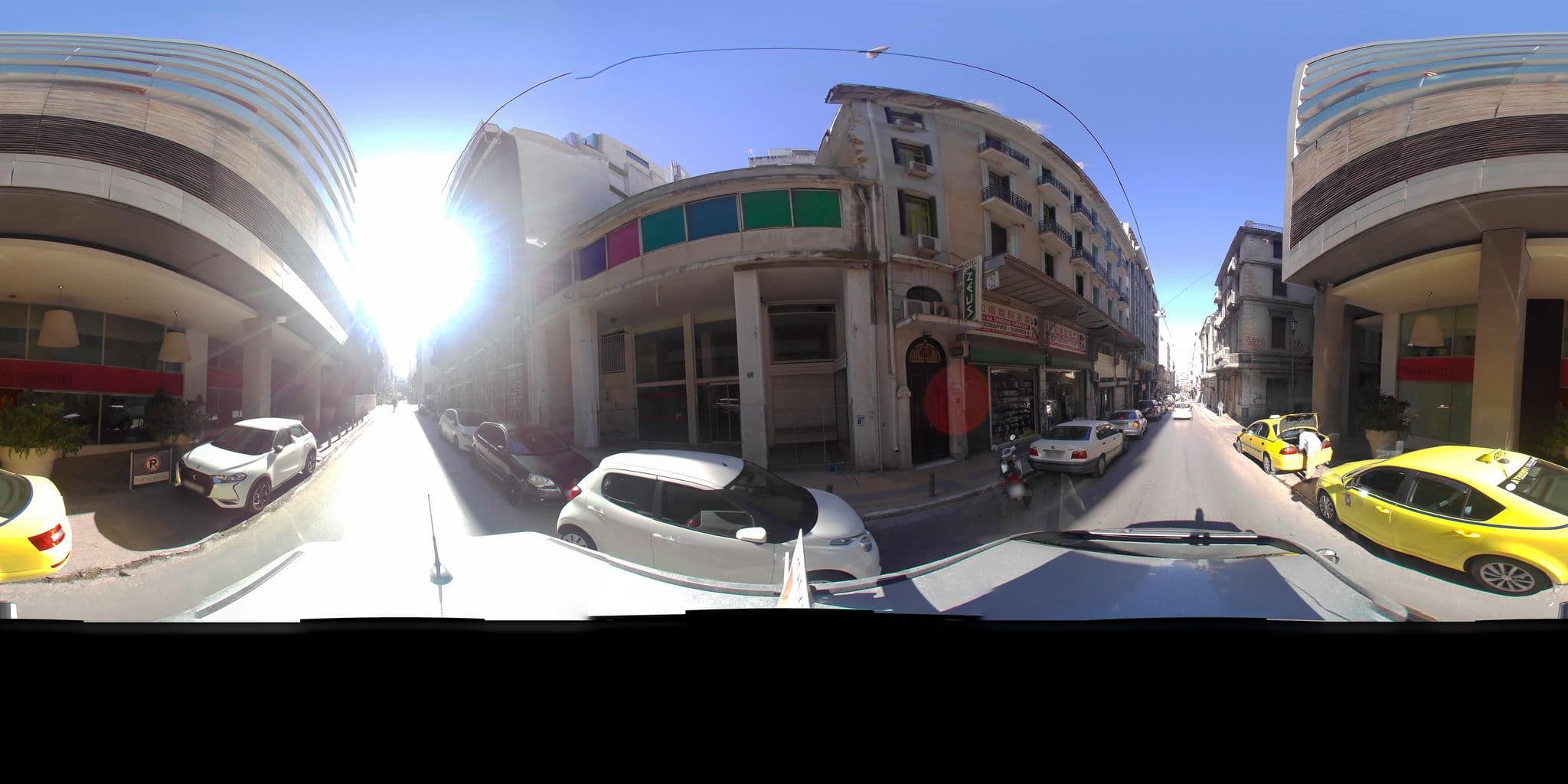 Street view near Hotel Zeus, Athens