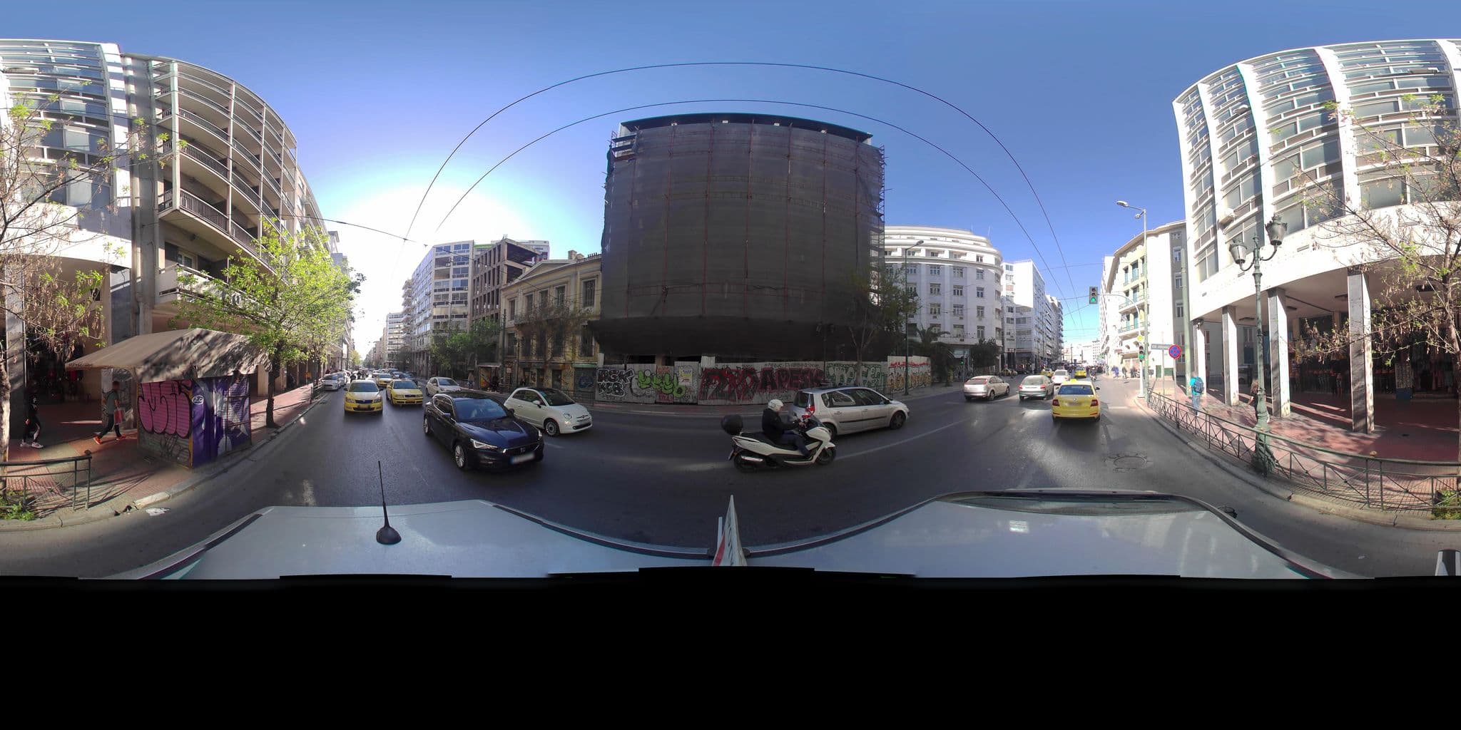 Street view near Ares, Athens
