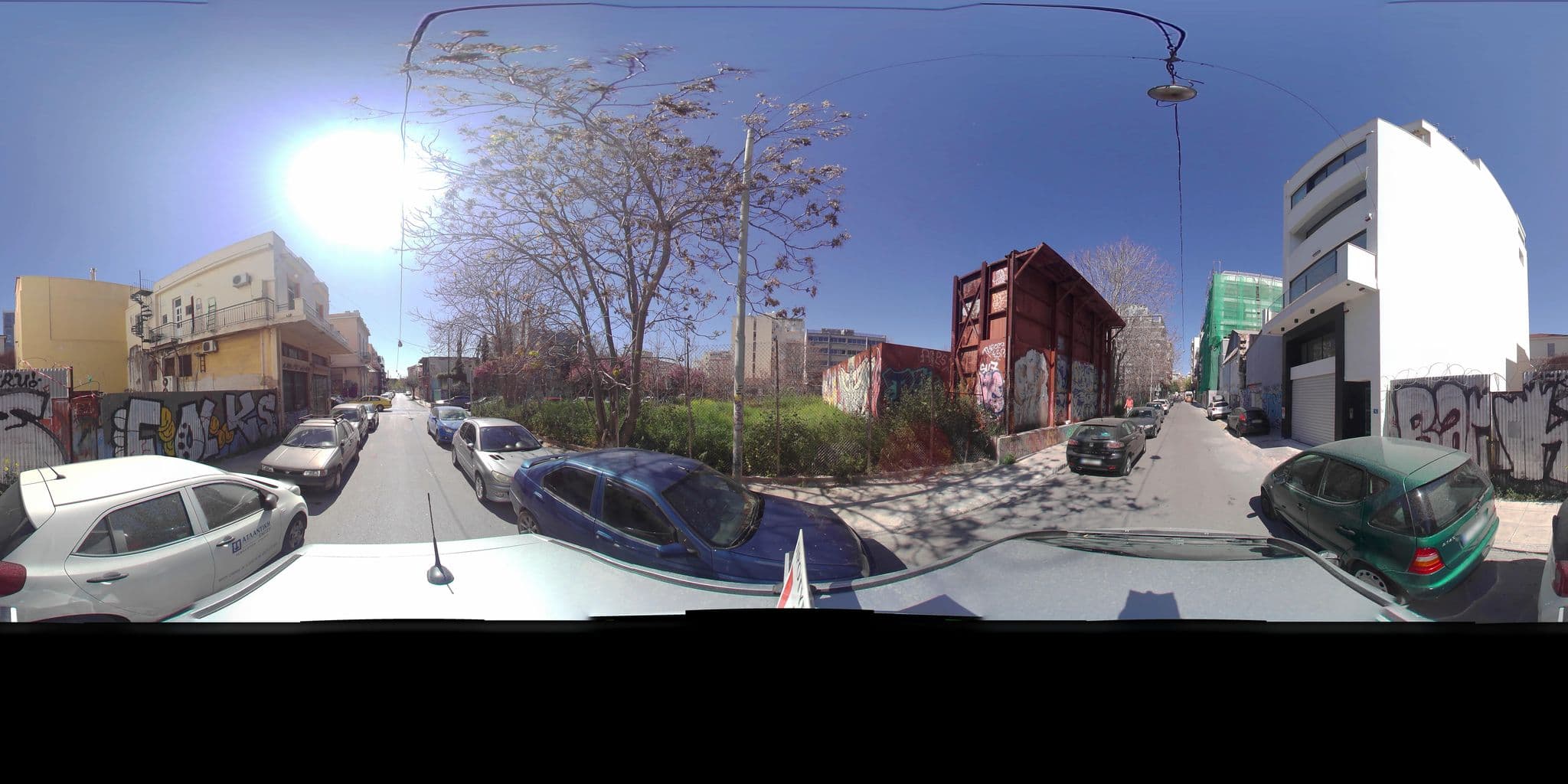 Street view near Okupa, Athens