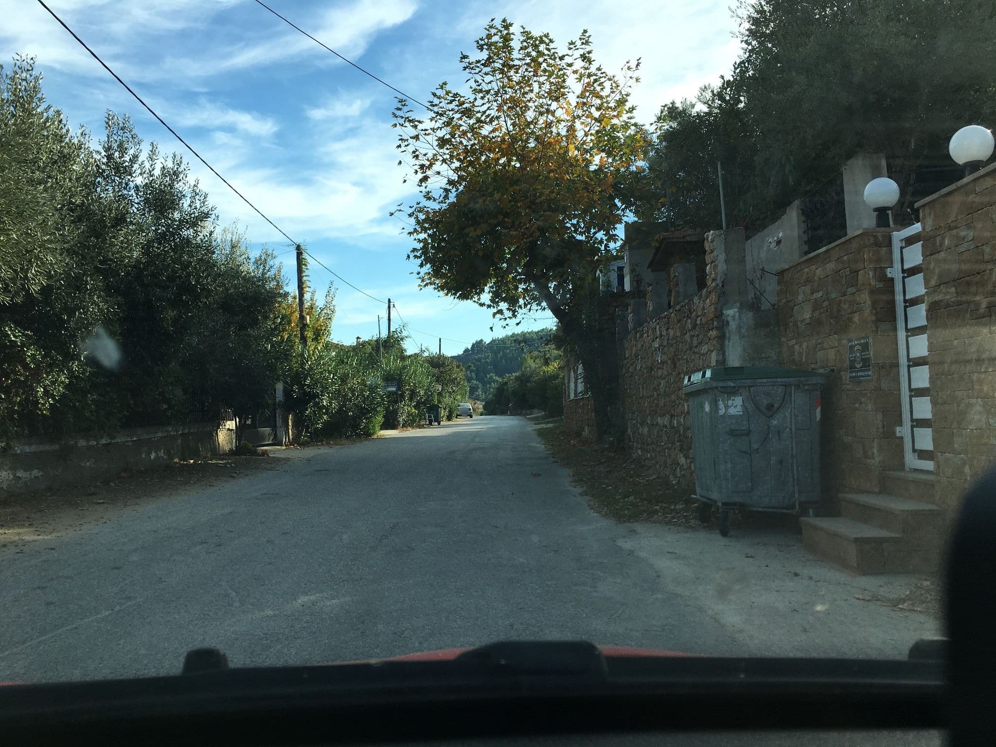 Street view near Villa Fani, Níkiti