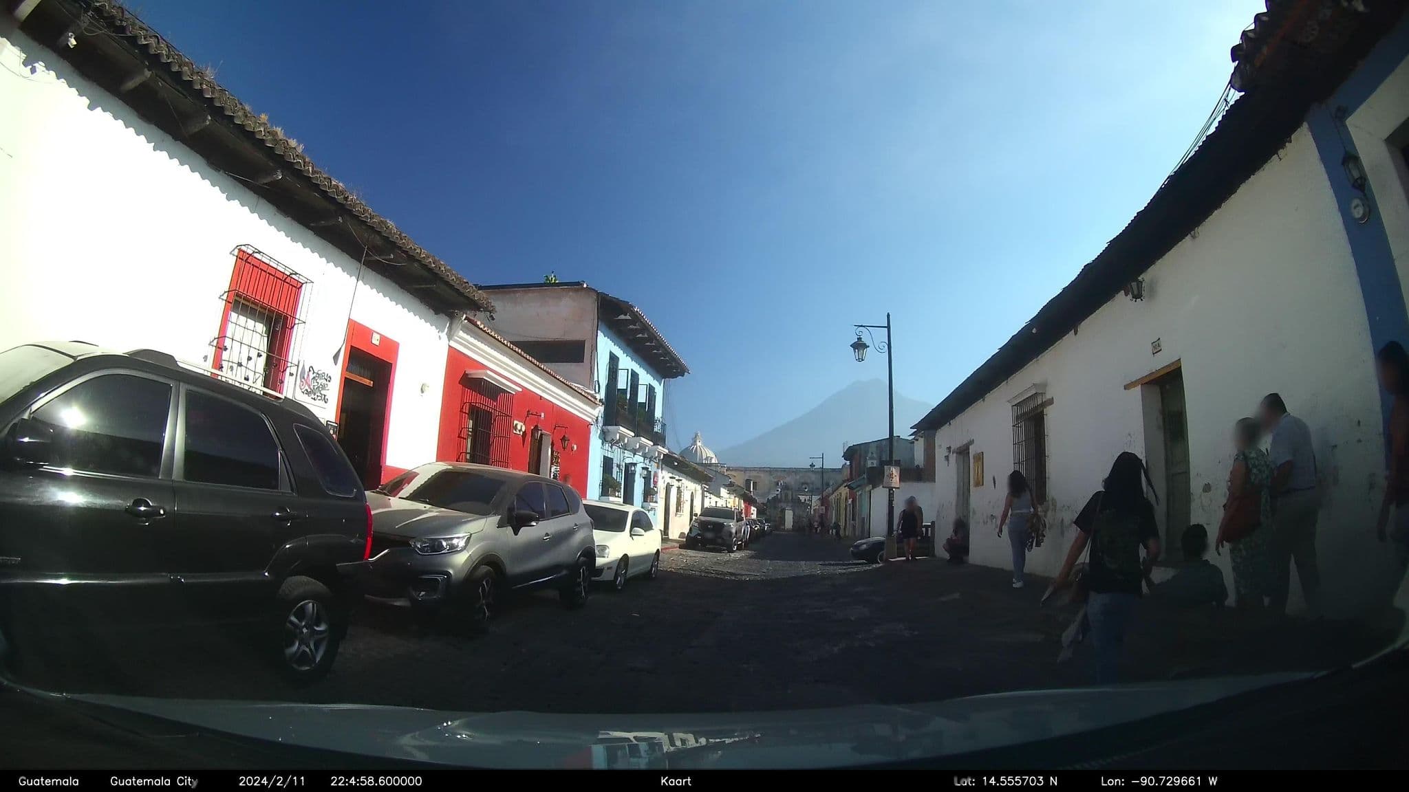 Street view near El Hostal Bed and Breakfast, Antigua Guatemala