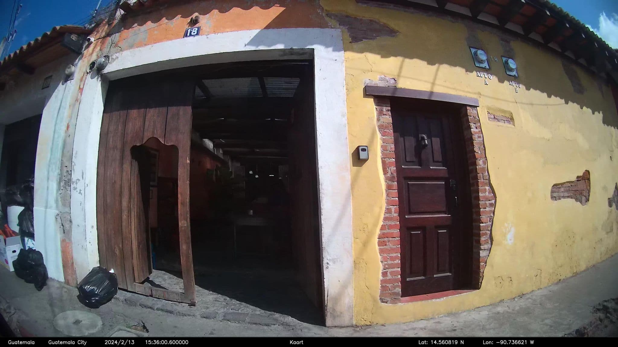 Street view near Yellow house, Antigua Guatemala