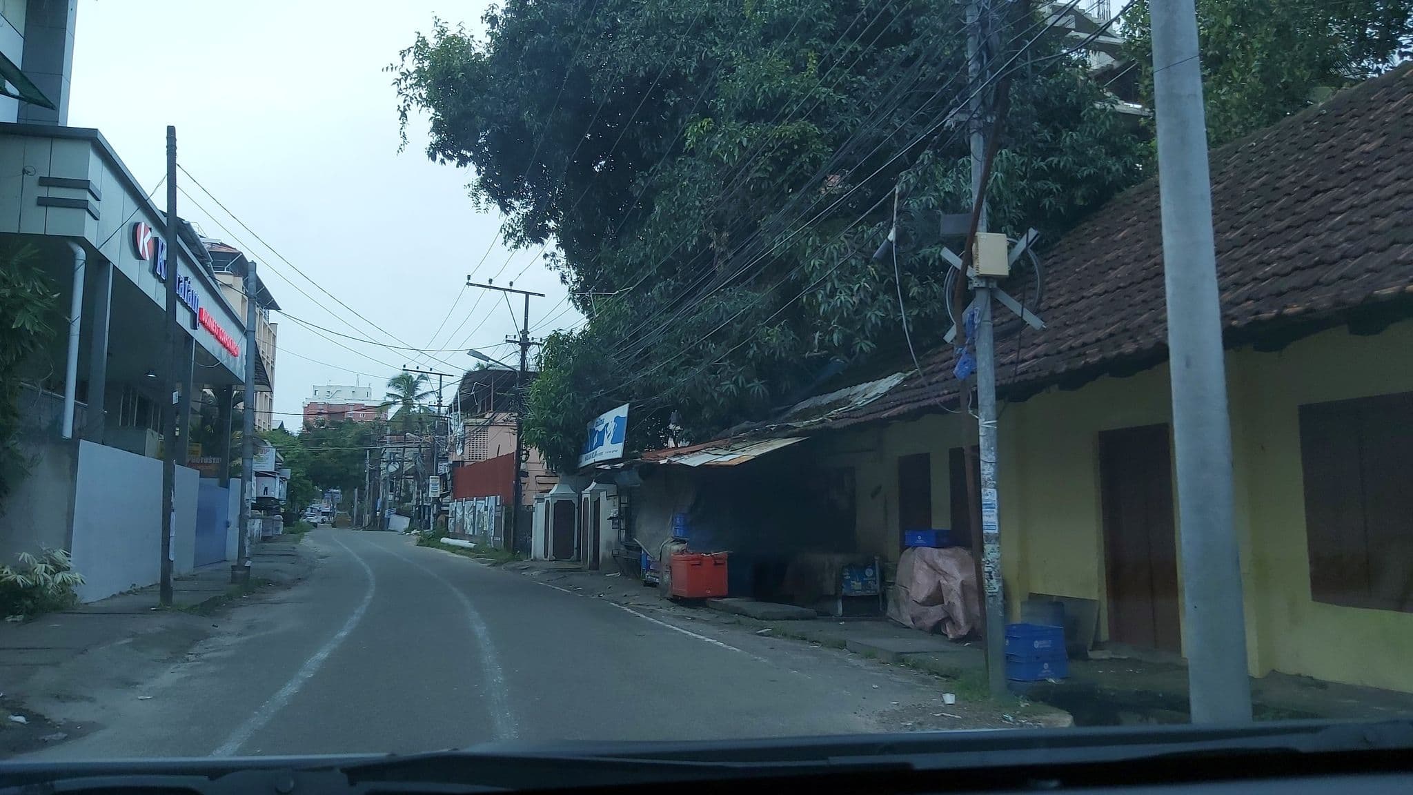 Street view near Johns Residency, Kanayannur