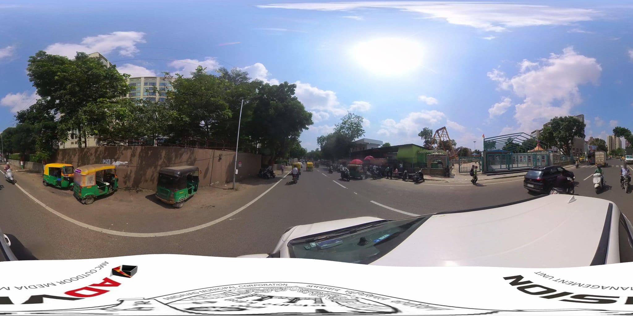 Street view near Hyatt Vastrapore Lake, Ahmedabad — © skysign (CC BY-SA · Mapillary)