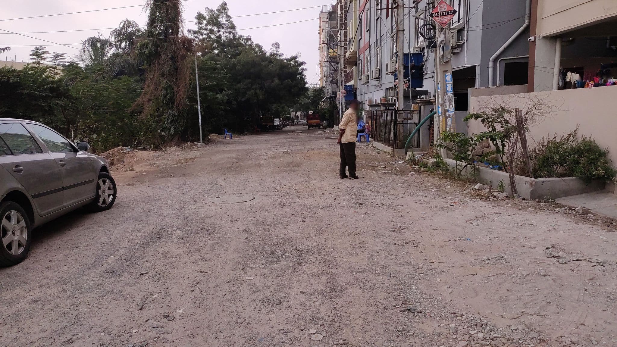 Street view near Vigneshwara ladies hostel, Kukatpally