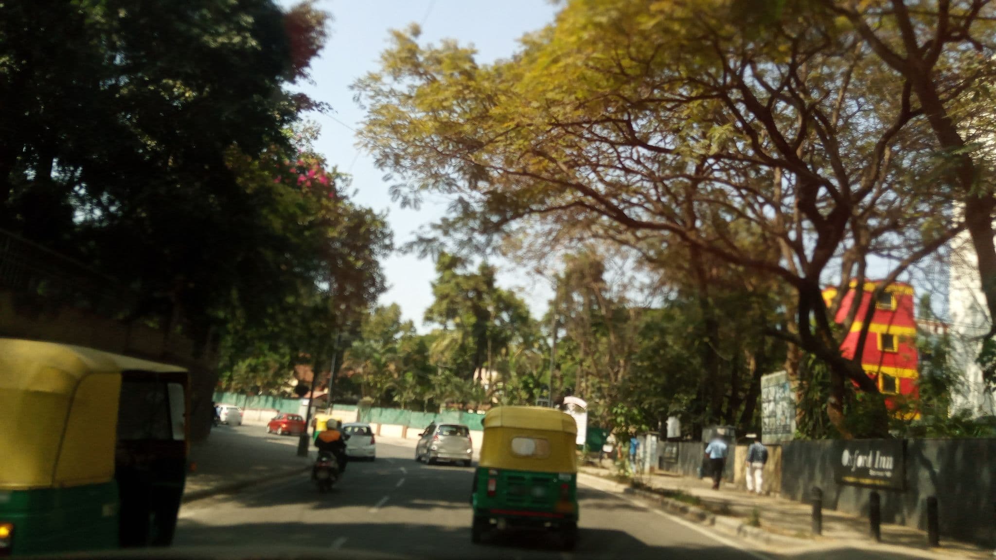 Street view near Oxford Inn, Bengaluru — © pradeepbv (CC BY-SA · Mapillary)