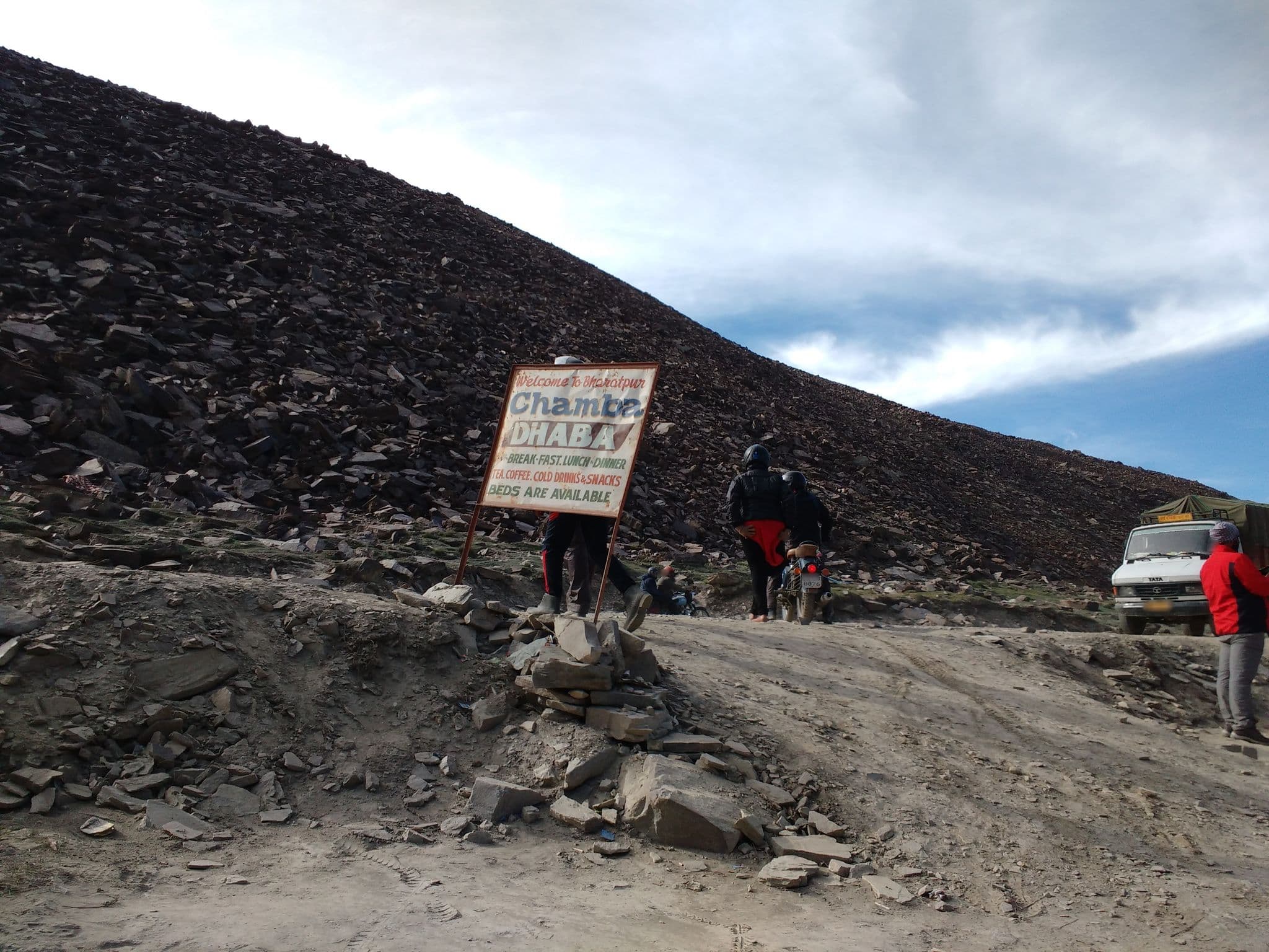 Street view near Dhaba (food and bed), Kyelang — © srividya (CC BY-SA · Mapillary)