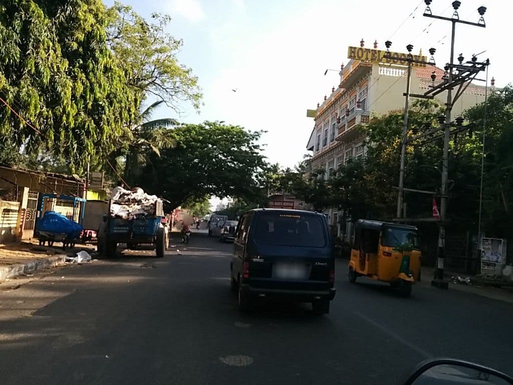 Street view near Sooriya Heritage Inn, Puducherry — © sashazykov (CC BY-SA · Mapillary)