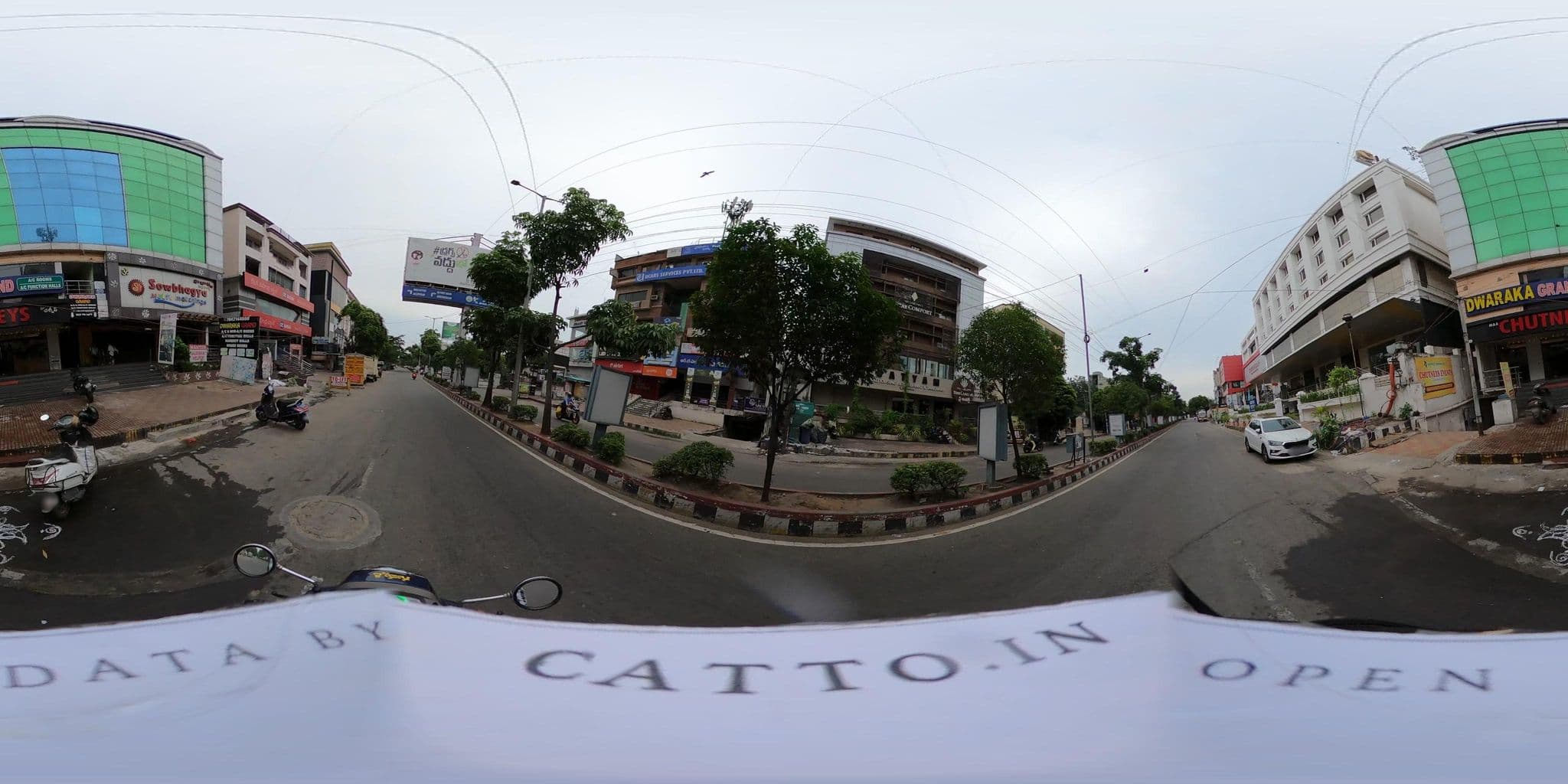Street view near Hotel Sree Kanya INN, Rasapūdipalem — © Catto (CC BY-SA · Mapillary)