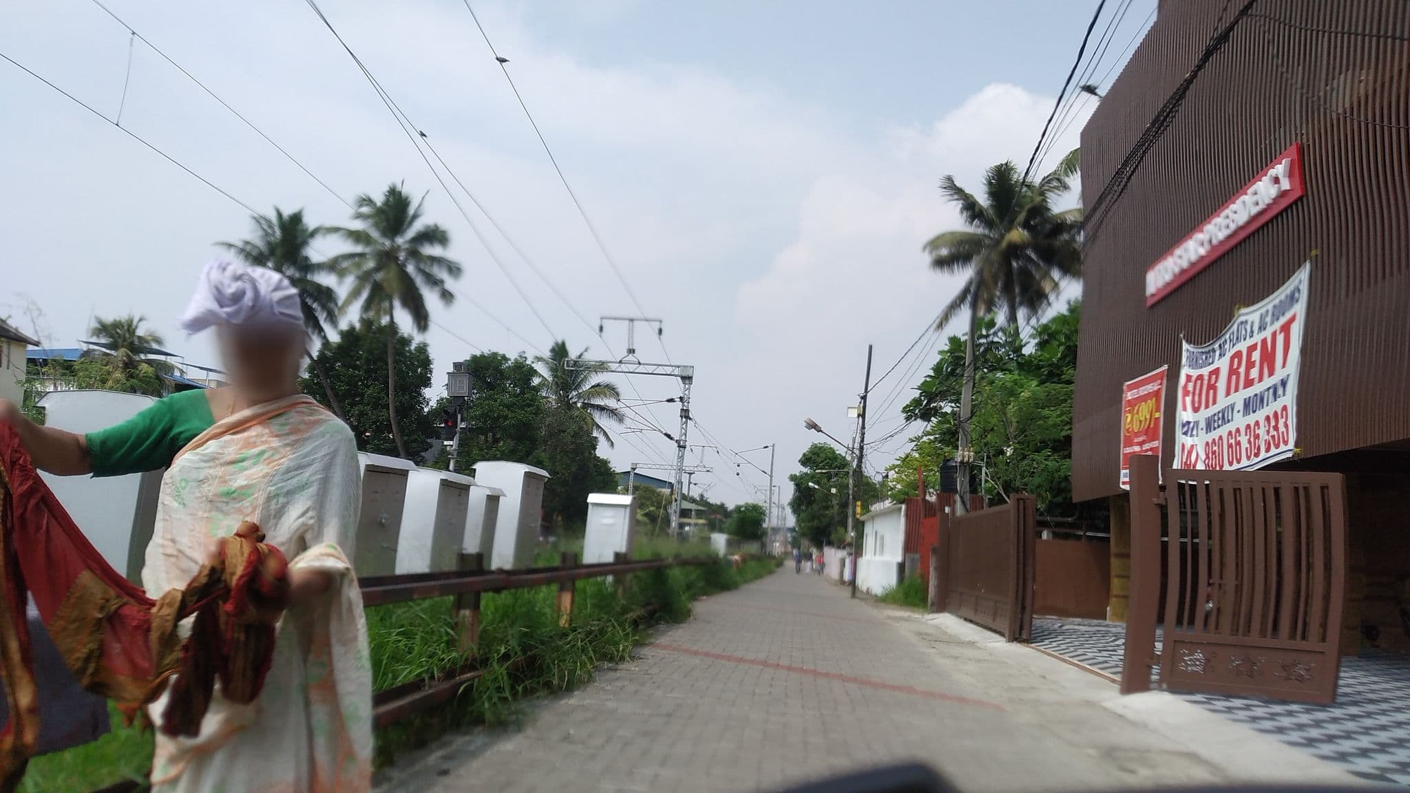 Street view near Tristar Presidency, Kanayannur