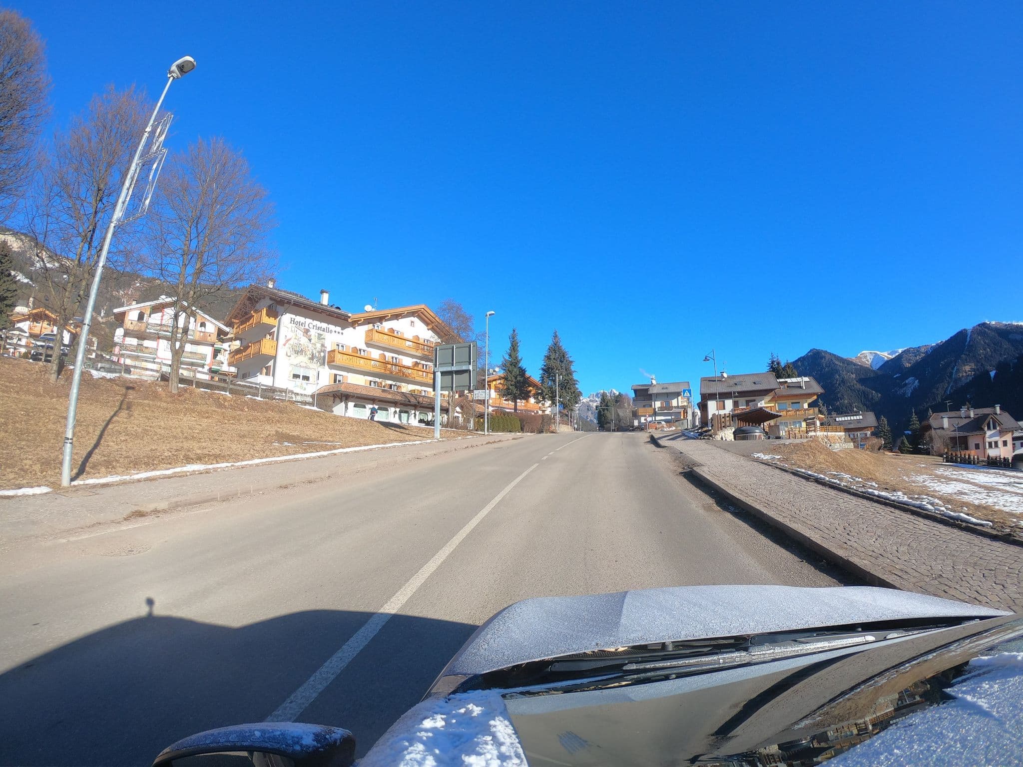 Street view near Hotel Cristallo, Vigo di Fassa — © chrisbeddow (CC BY-SA · Mapillary)