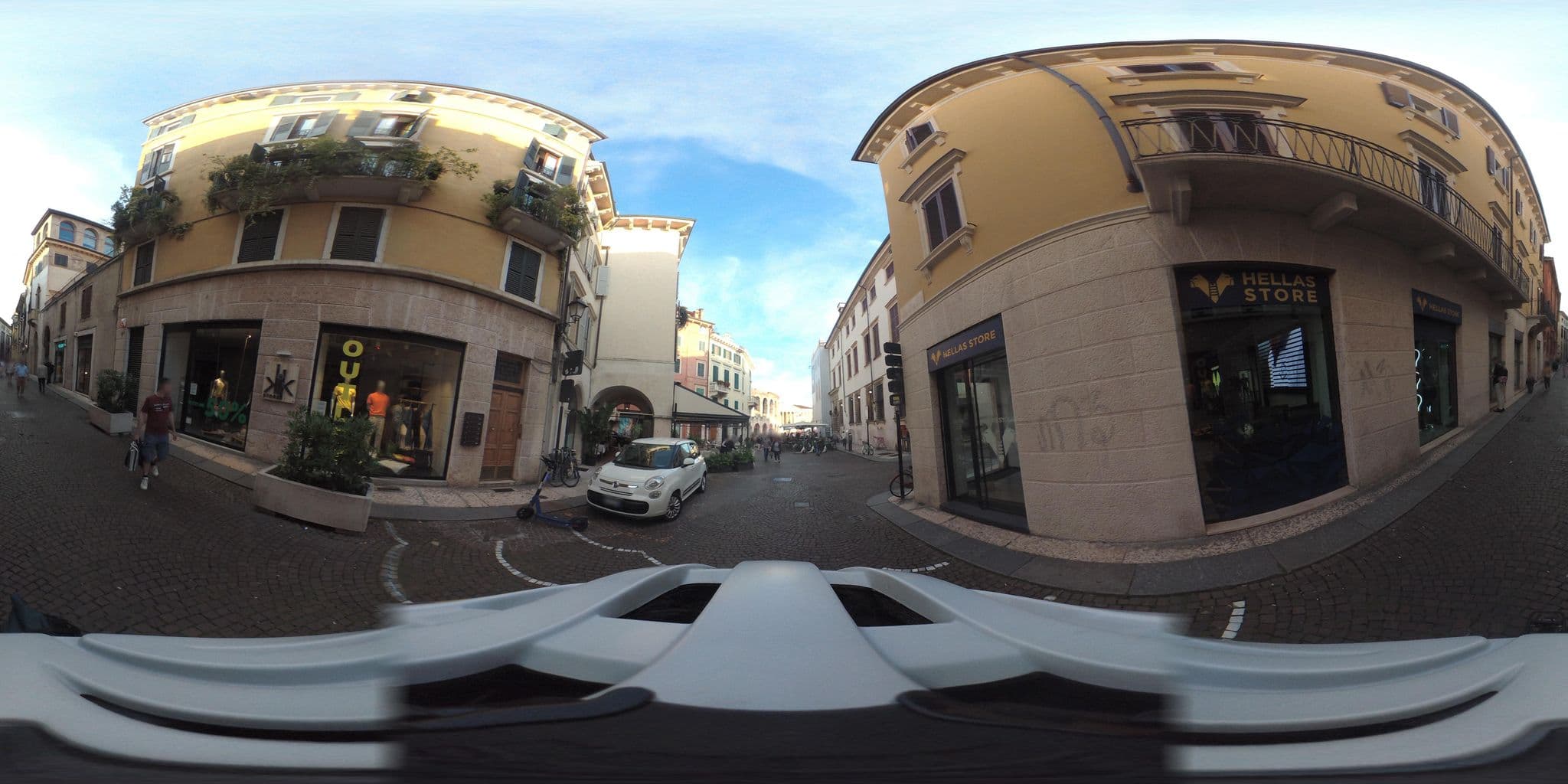 Street view near Hotel Bologna, Verona