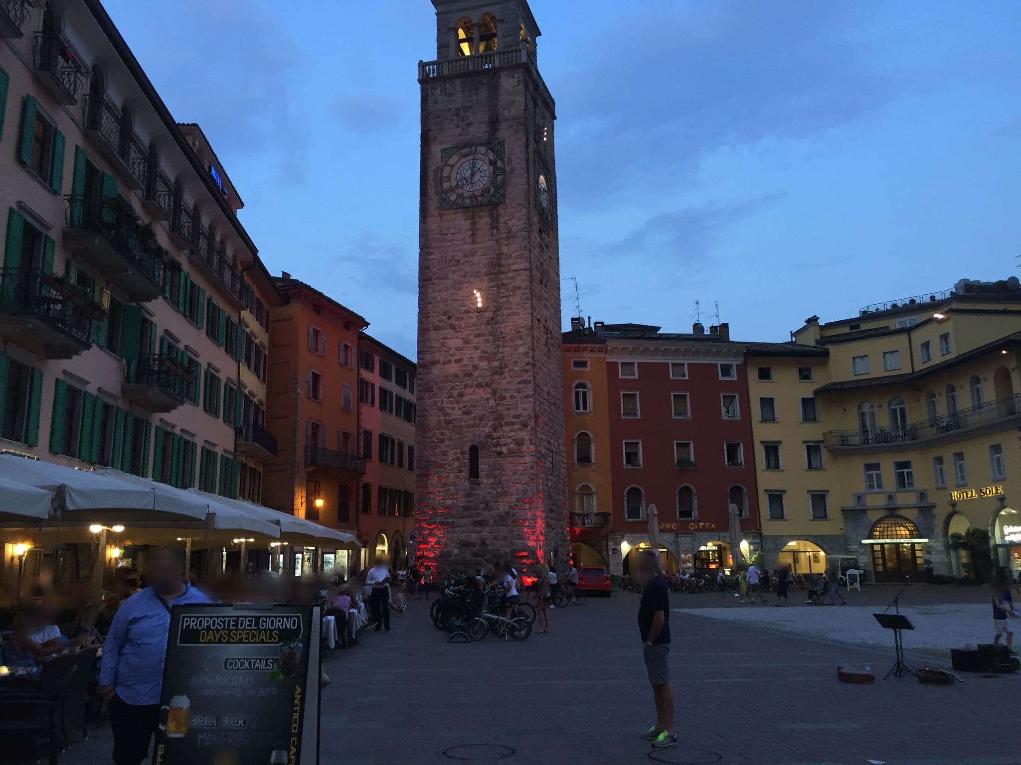 Street view near Hotel Centrale, Riva del Garda