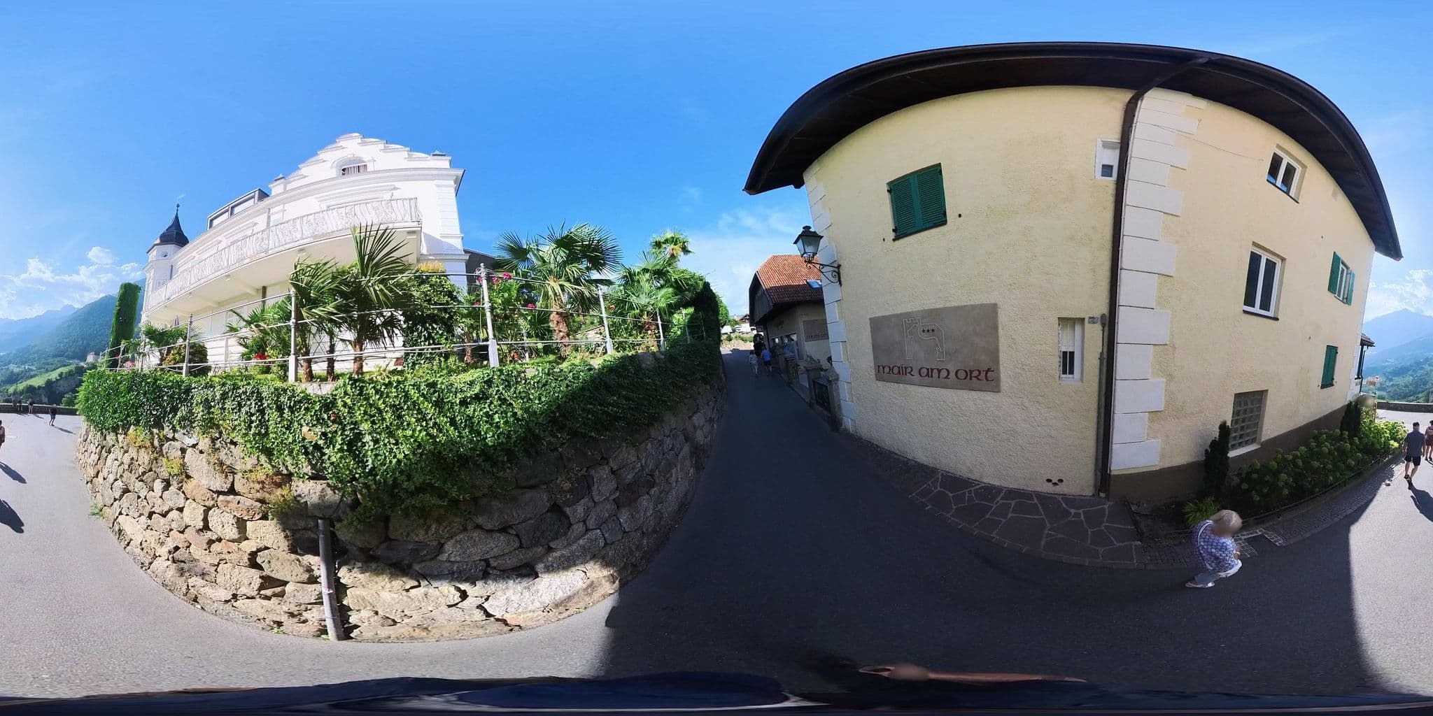 Street view near Hotel Villa Maria, Tirolo