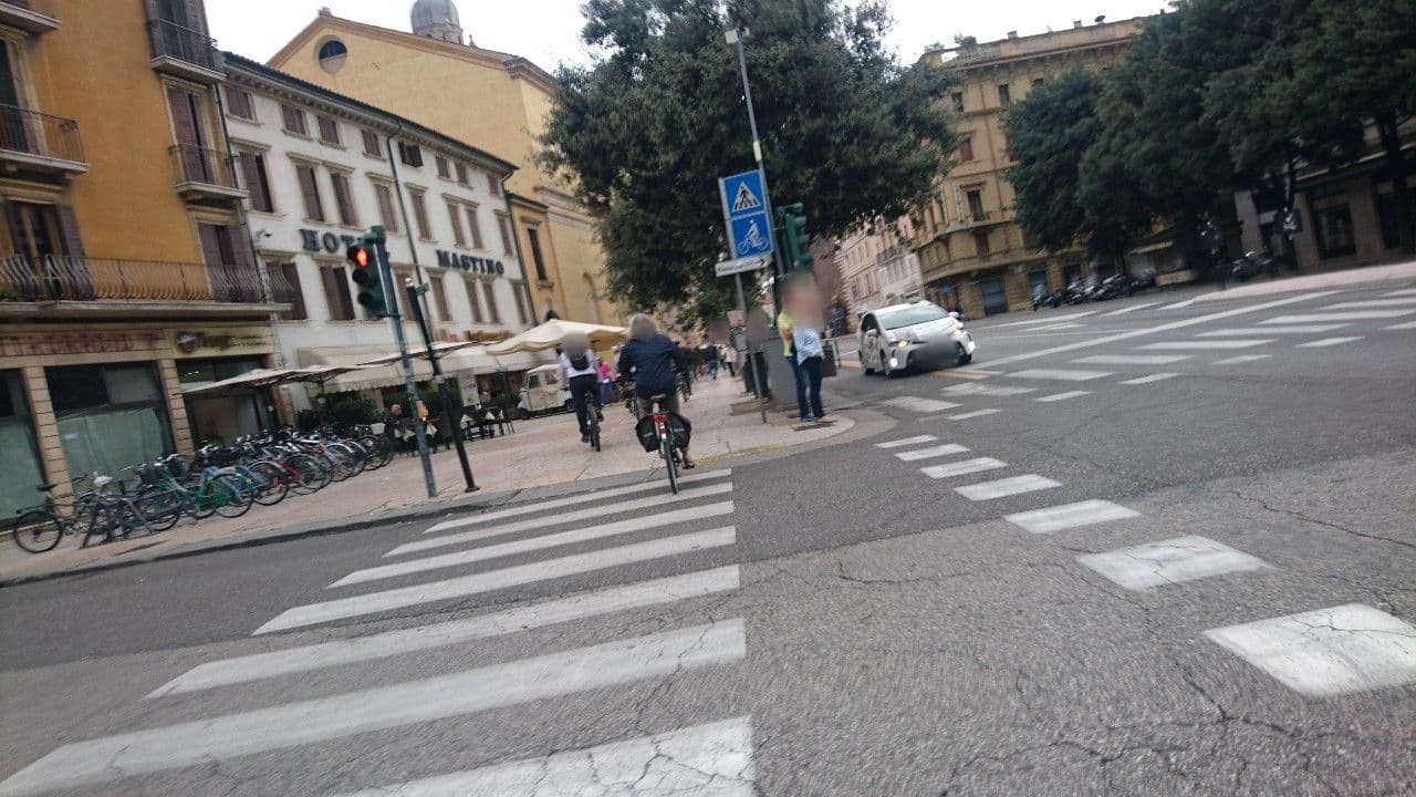 Street view near Hotel Mastino, Verona
