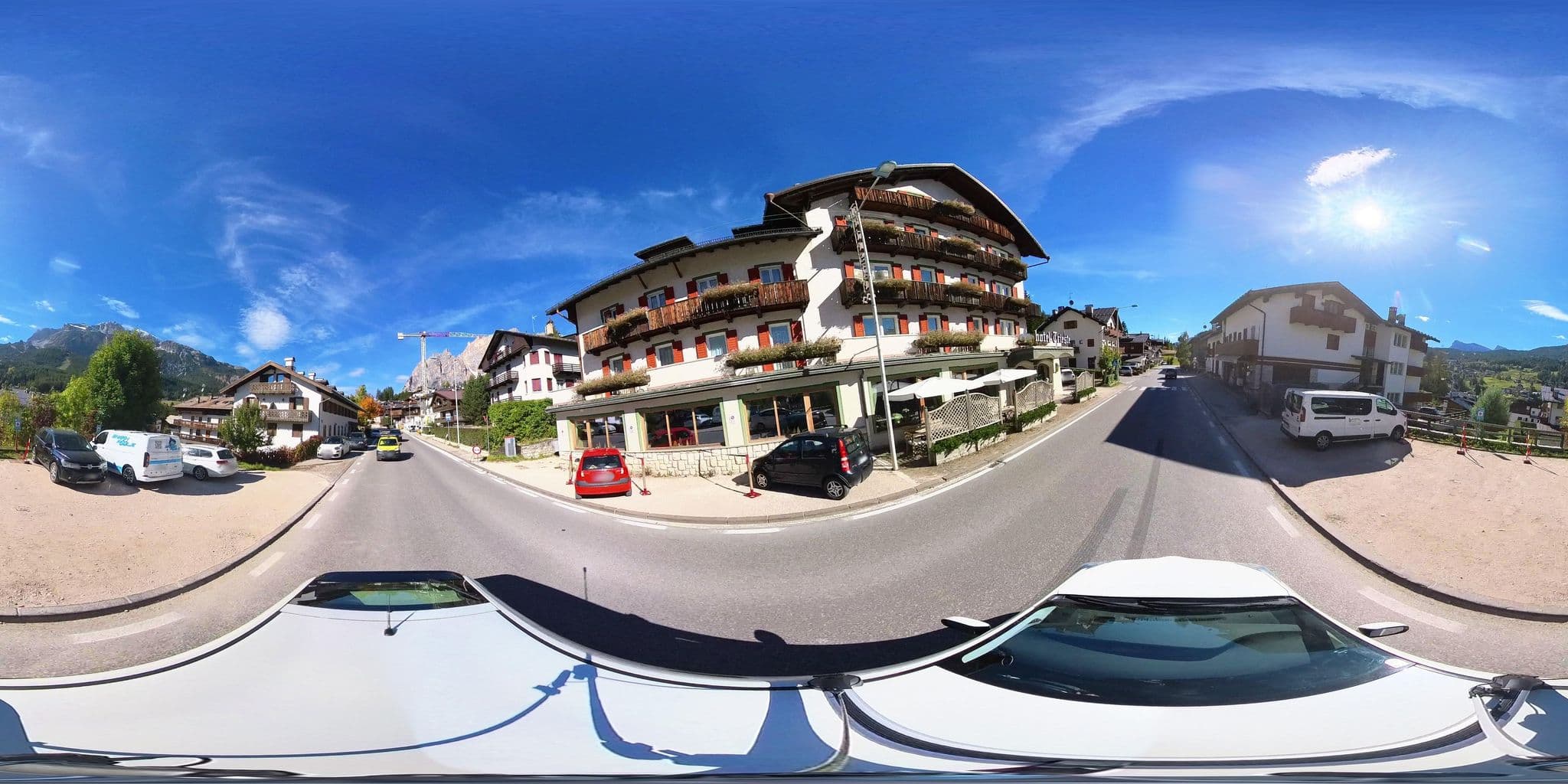 Street view near Hotel Trieste, Cortina d'Ampezzo