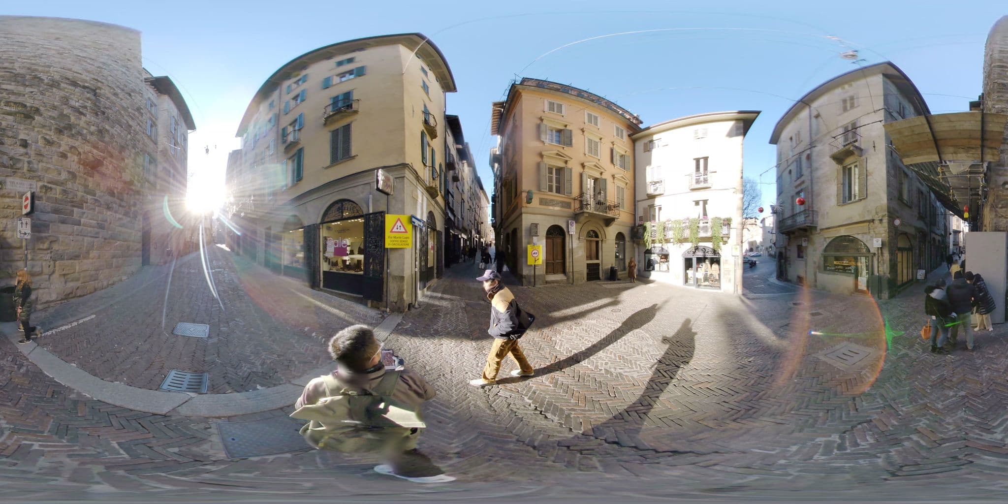 Street view near Gombit Hotel, Bergamo