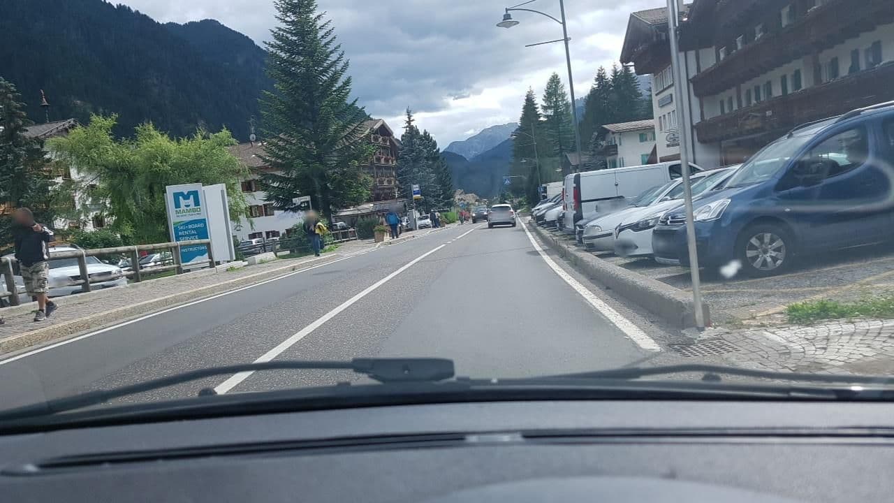 Street view near Garnì Festil, Canazei