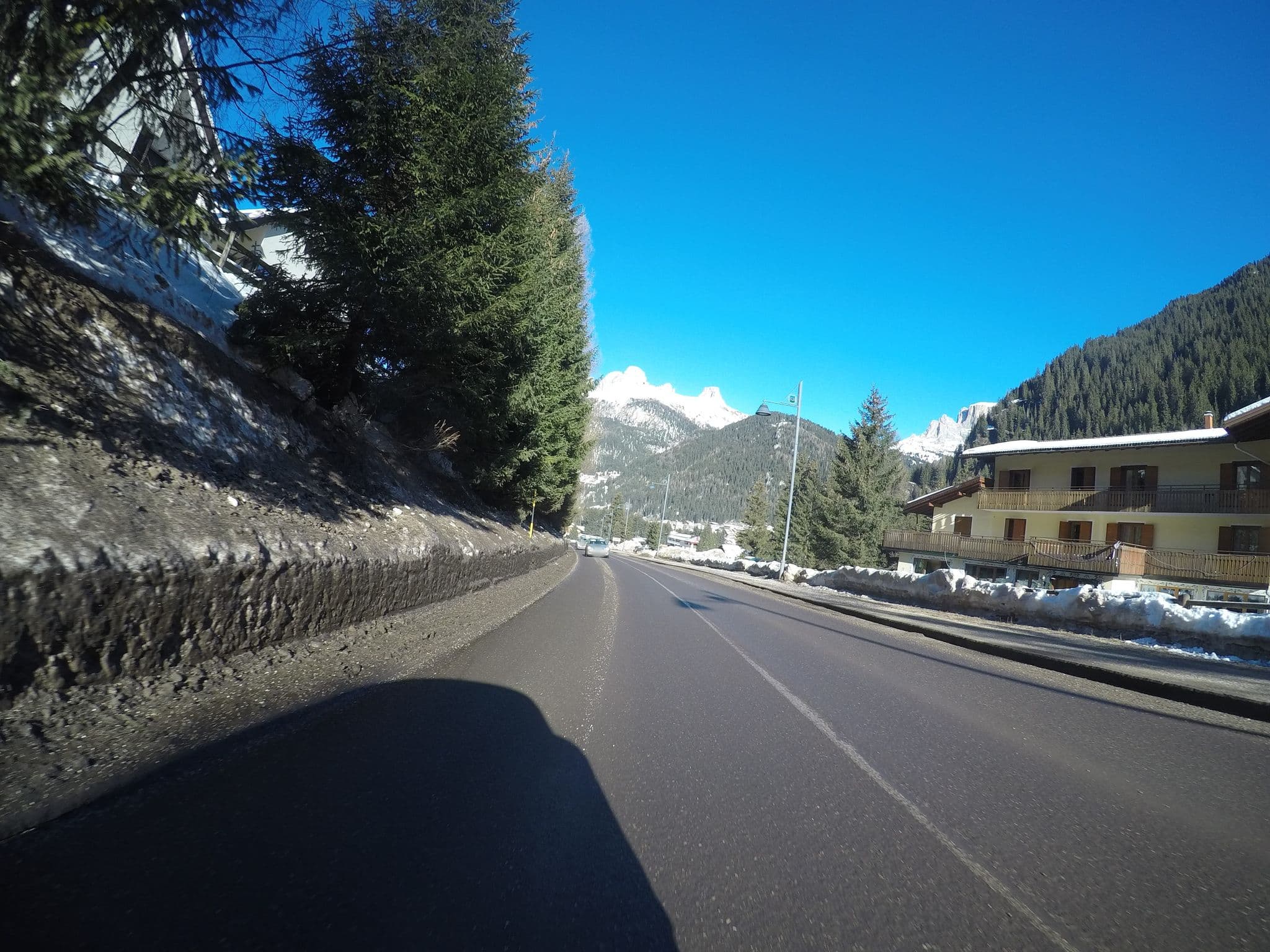 Street view near Villa Emma Hotel, Canazei