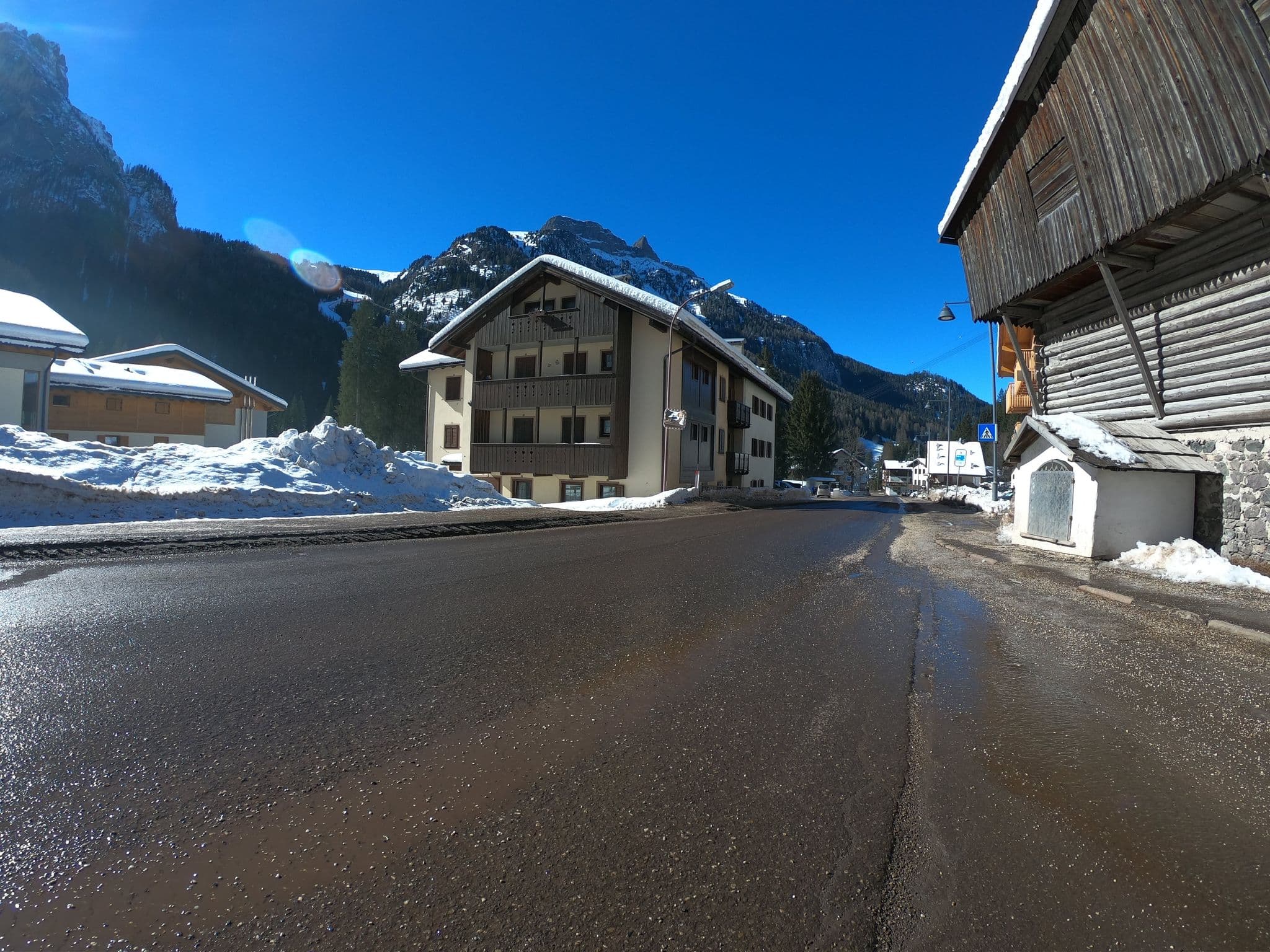 Street view near Albergo Clara, Canazei
