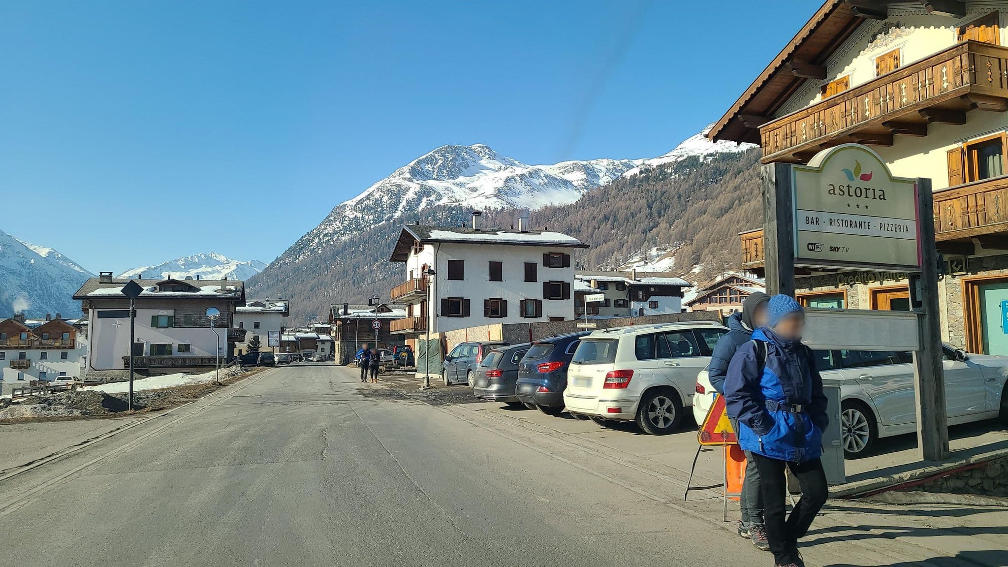 Street view near Hotel Astoria, Livigno