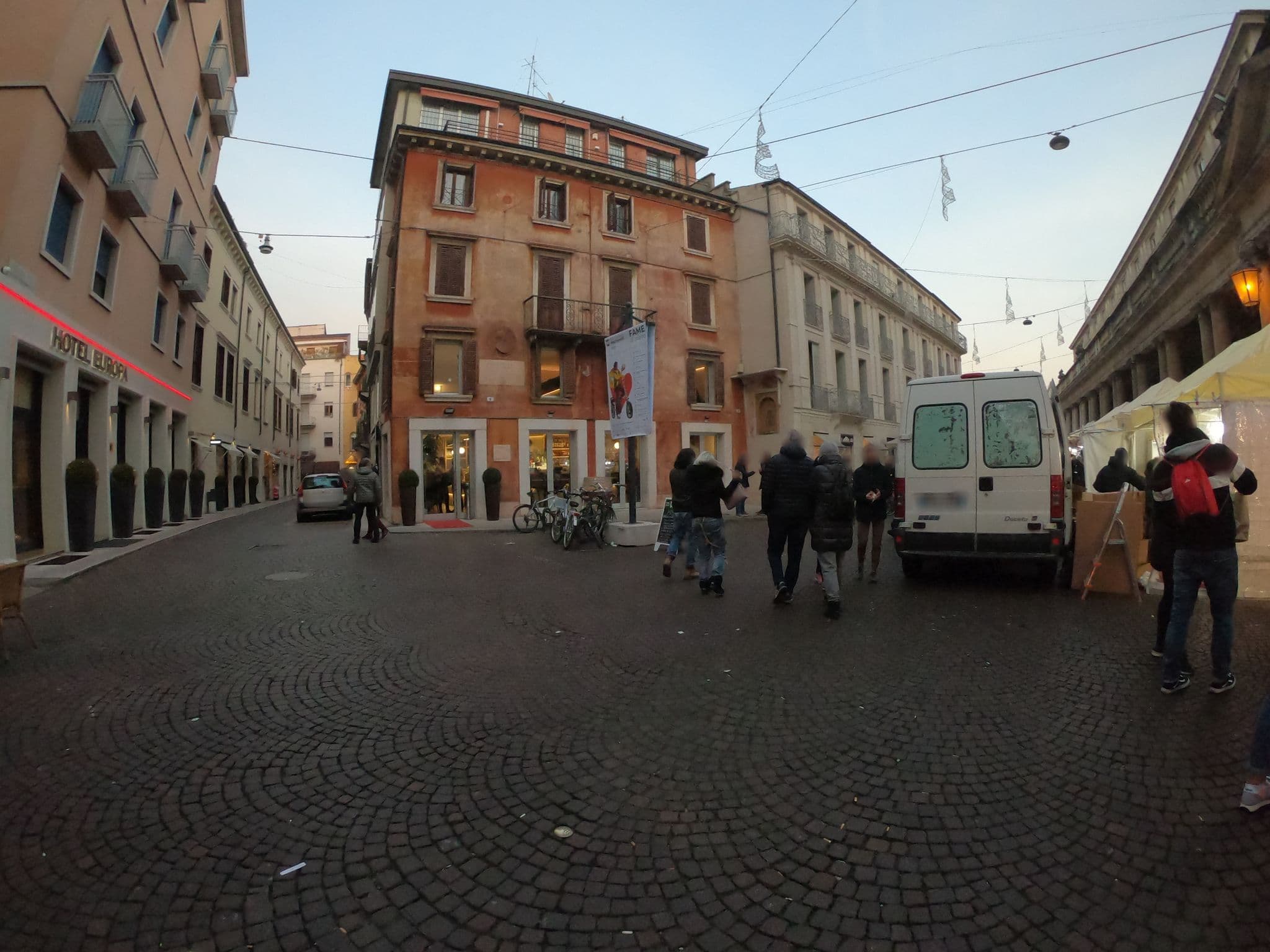 Street view near Hotel Europa, Verona