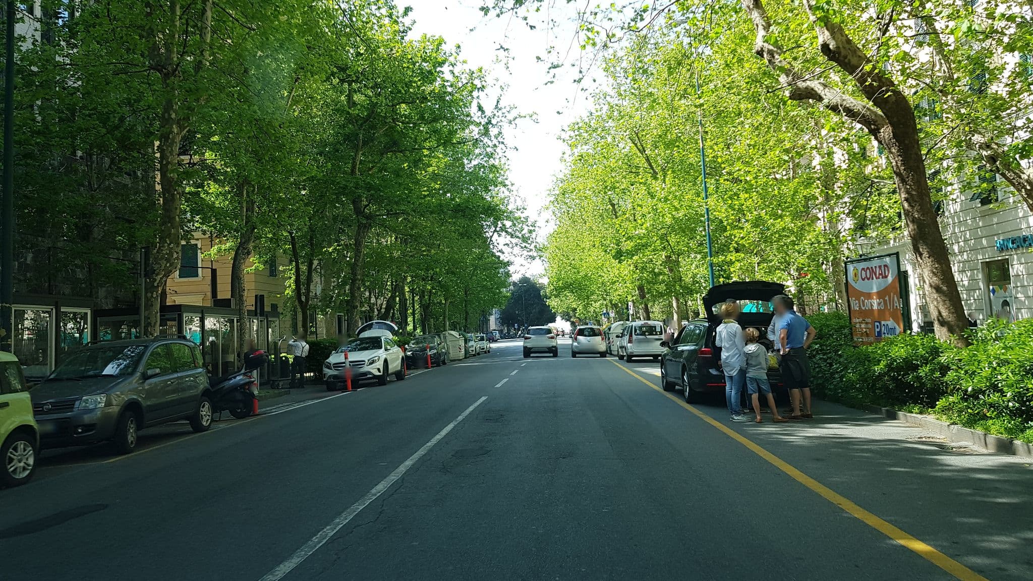 Street view near Hotel Meliã, Genoa