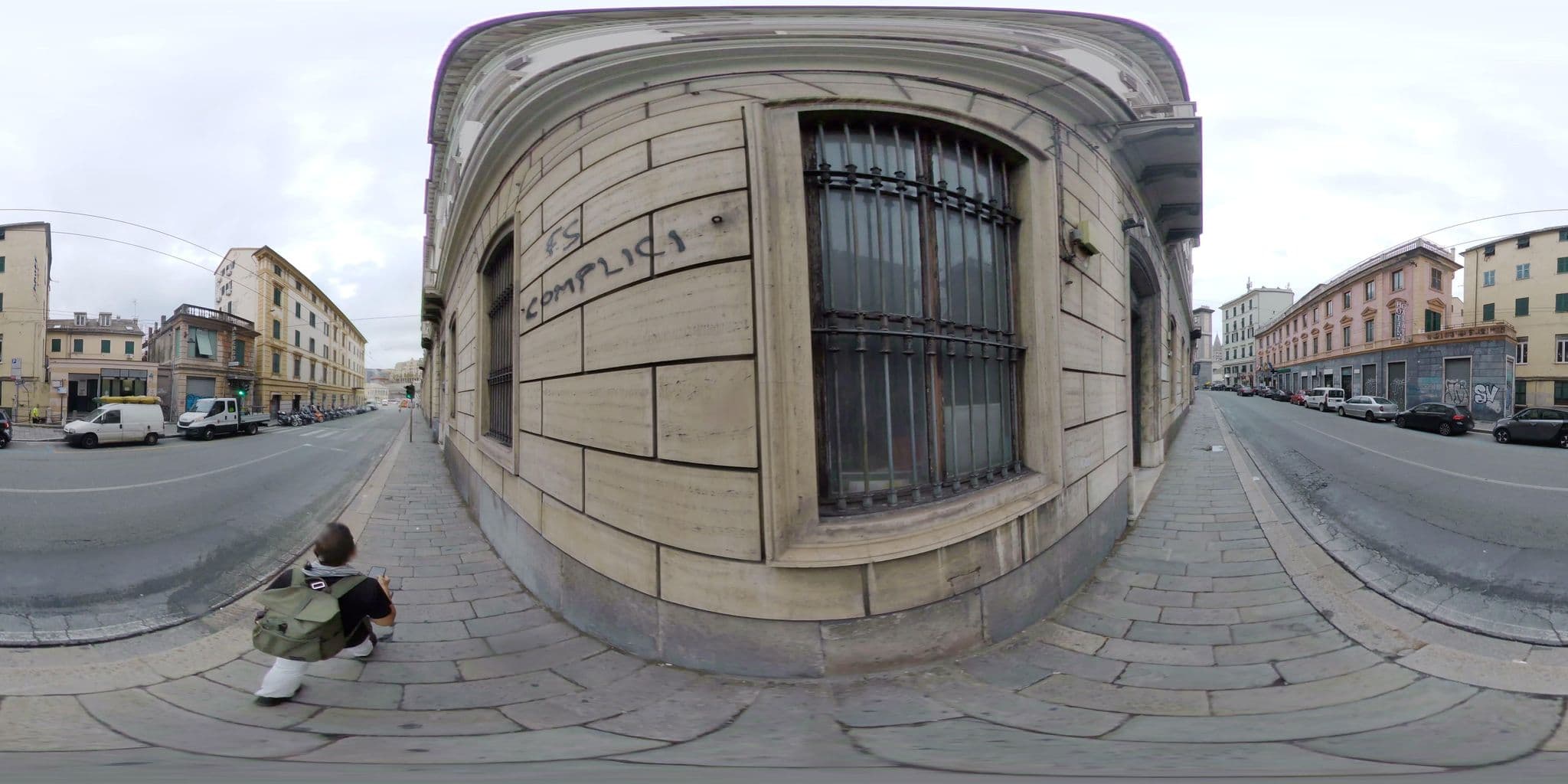 Street view near Hotel Galata, Genoa
