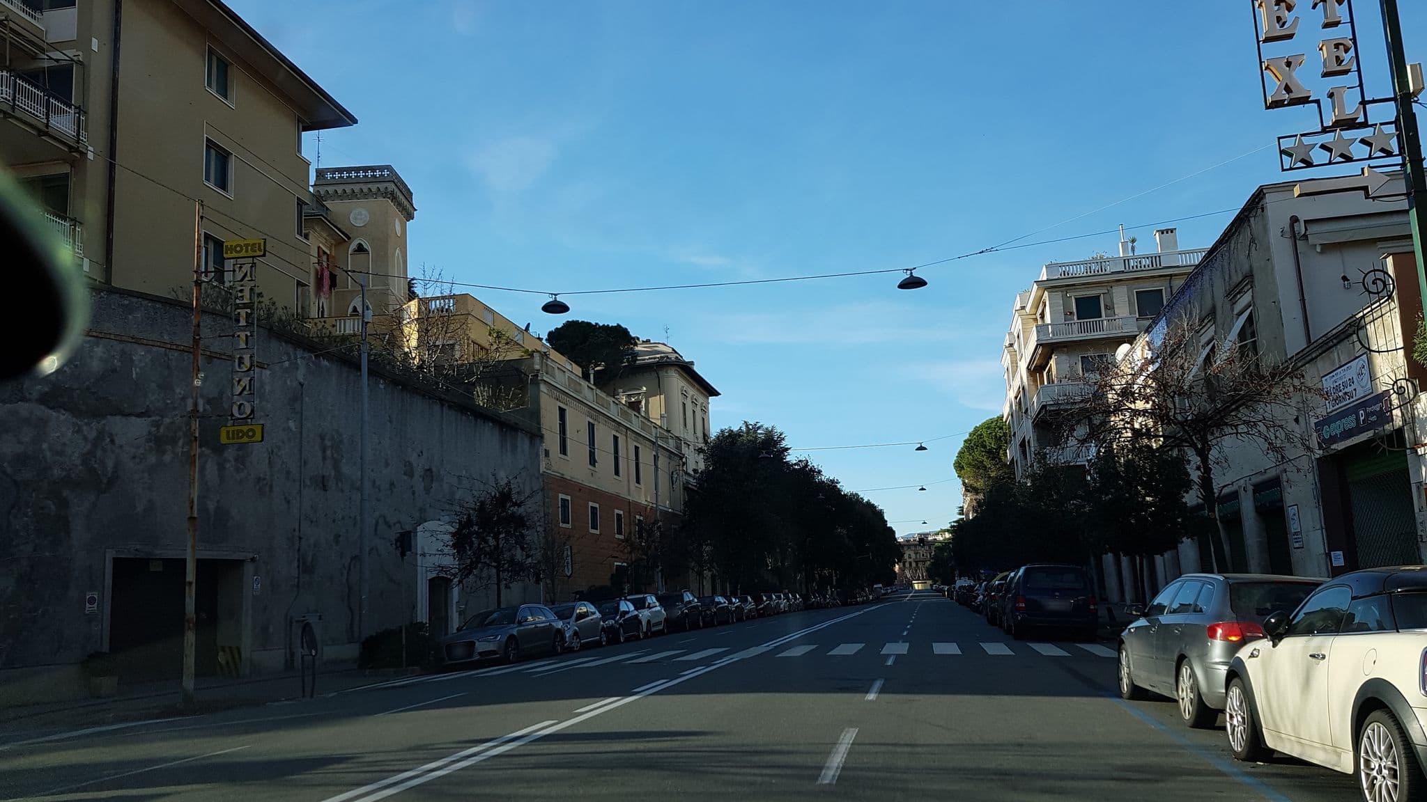 Street view near Hotel Rex, Genoa