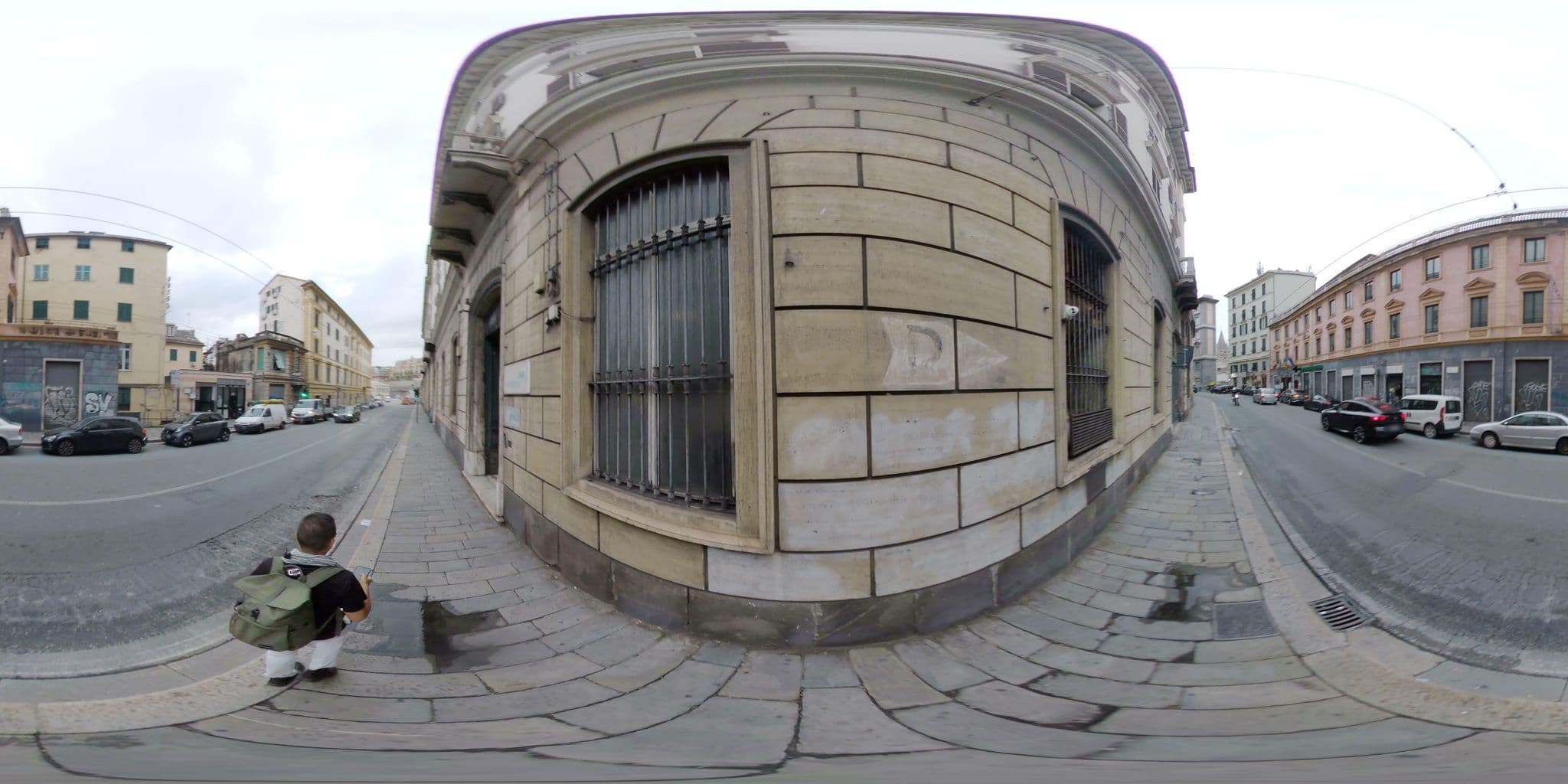 Street view near Hotel Lucia, Genoa