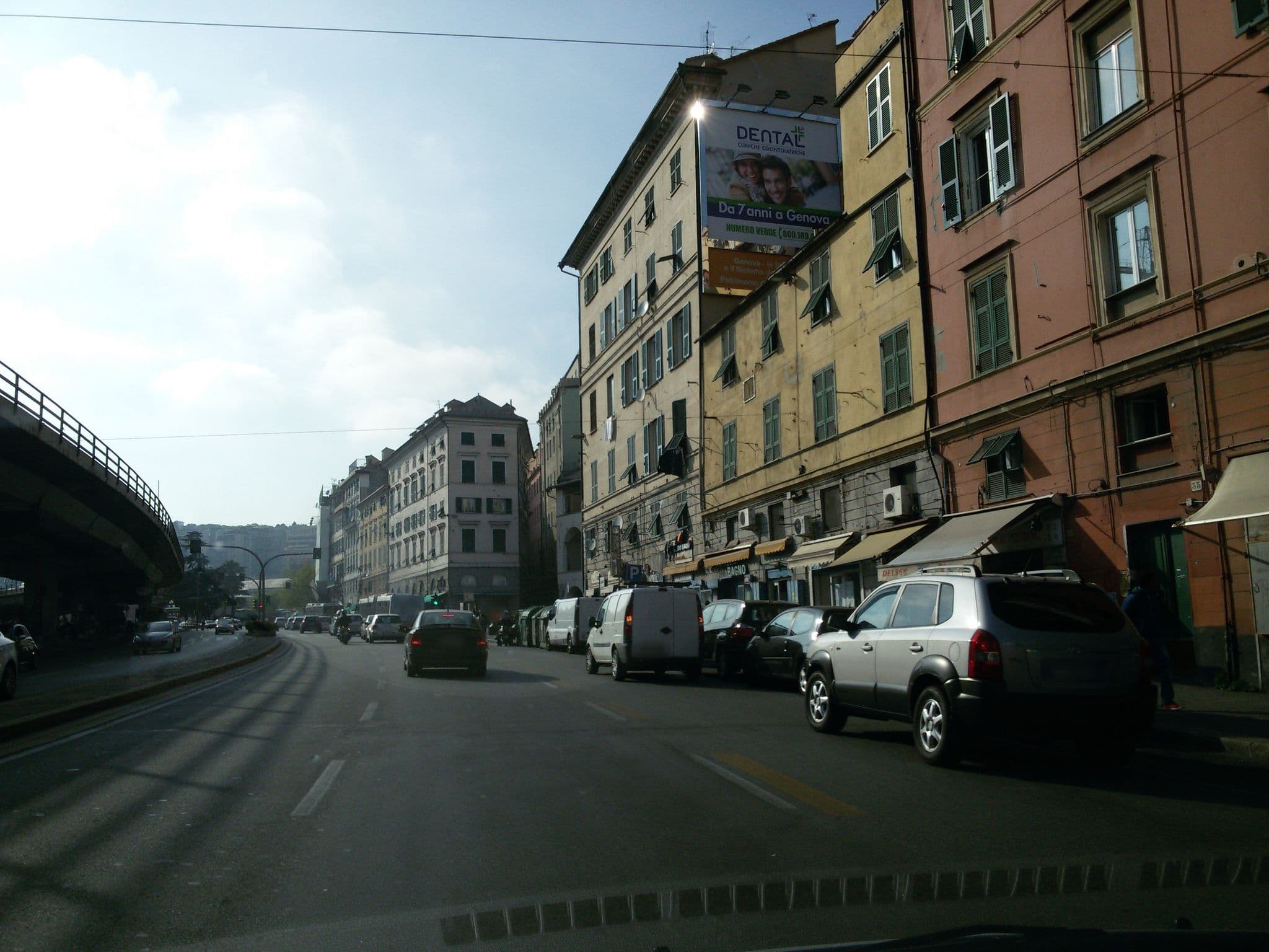 Street view near Albergo Rinascente, Genoa