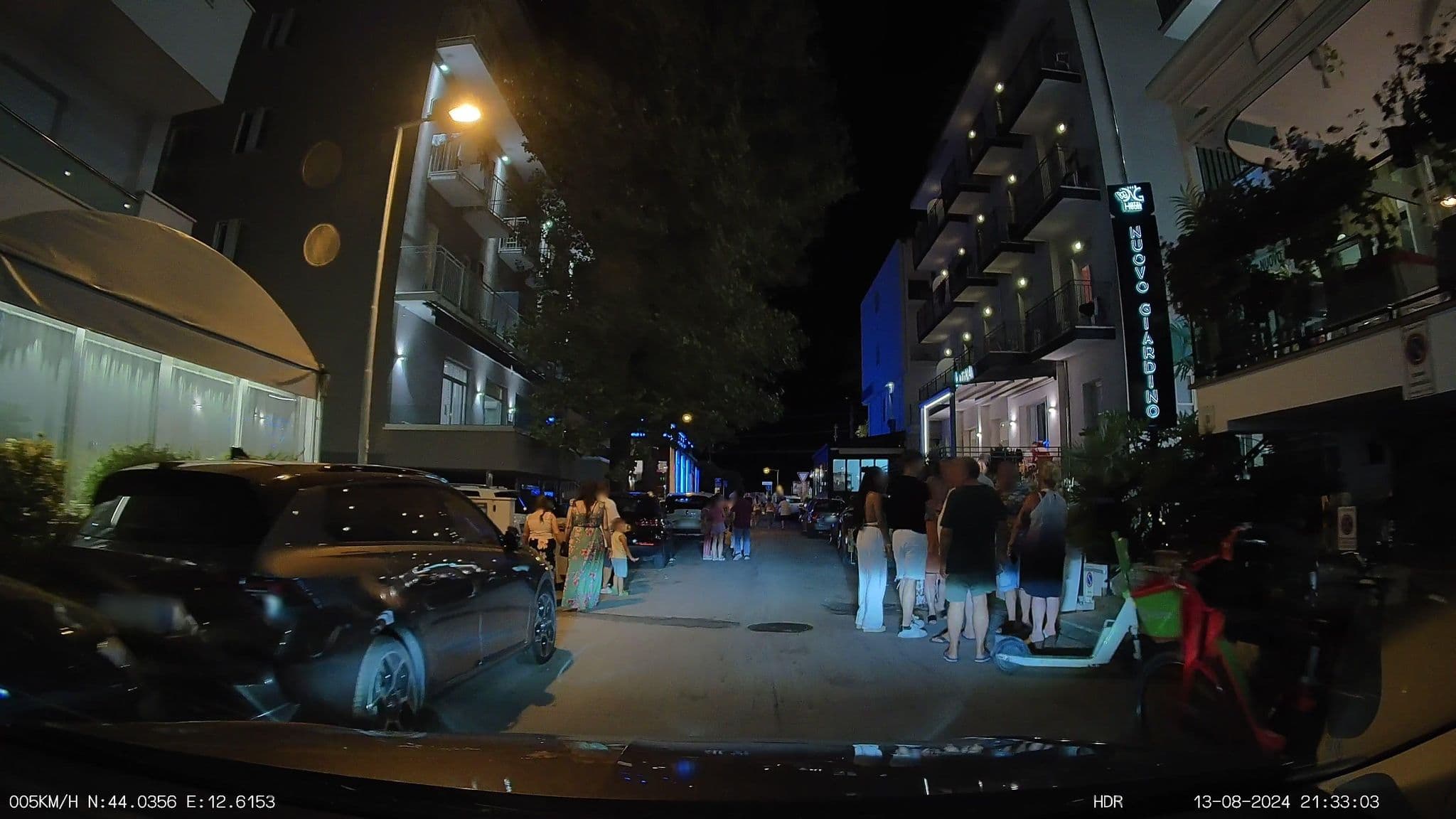 Street view near Hotel Telstar, Rimini