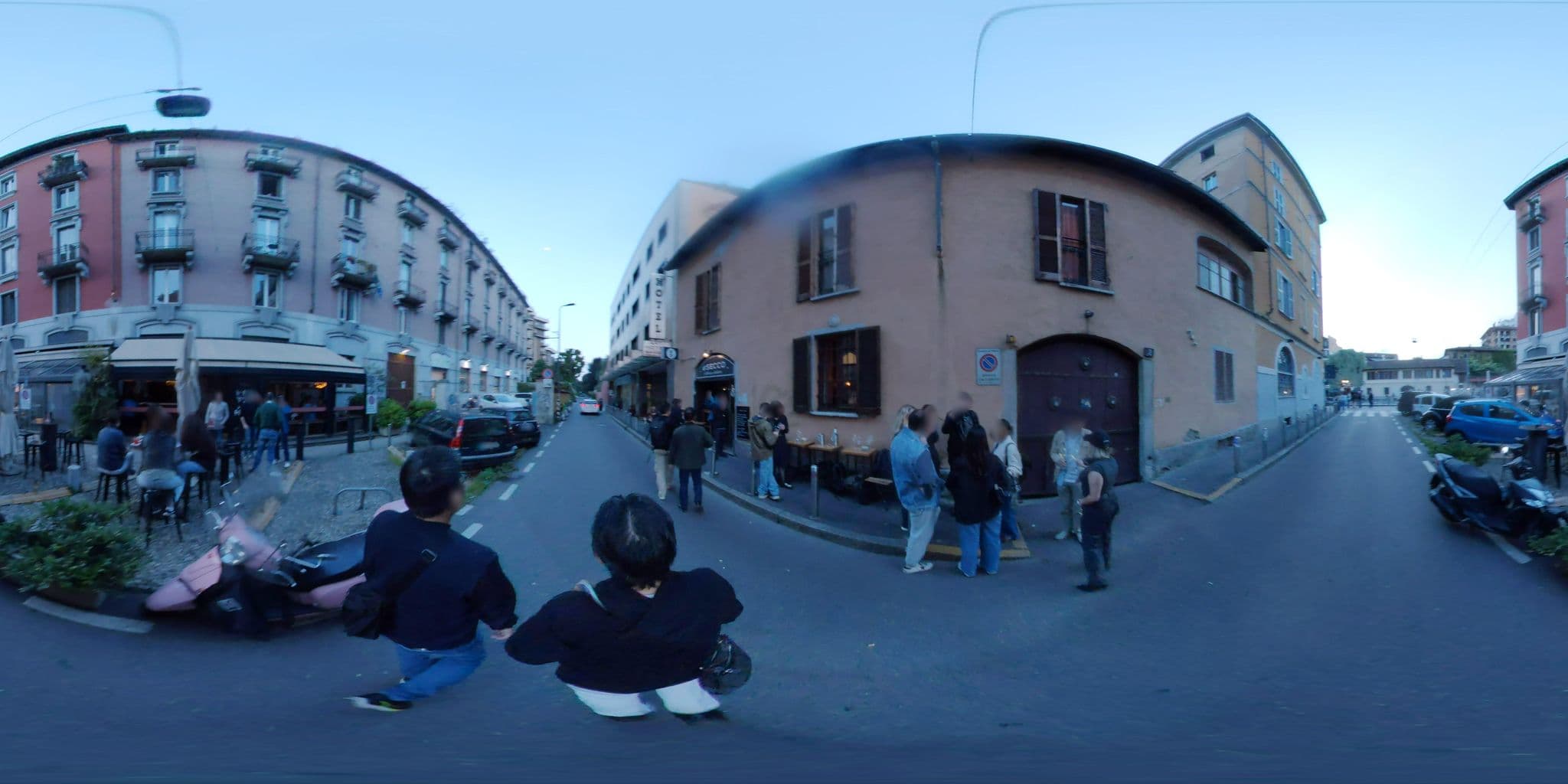 Street view near Art Hotel Navigli, Milan