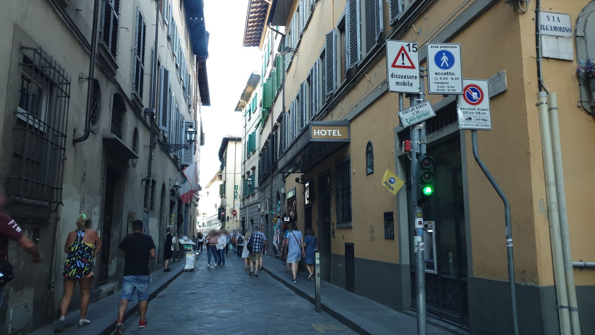 Street view near City Hotel, Florence