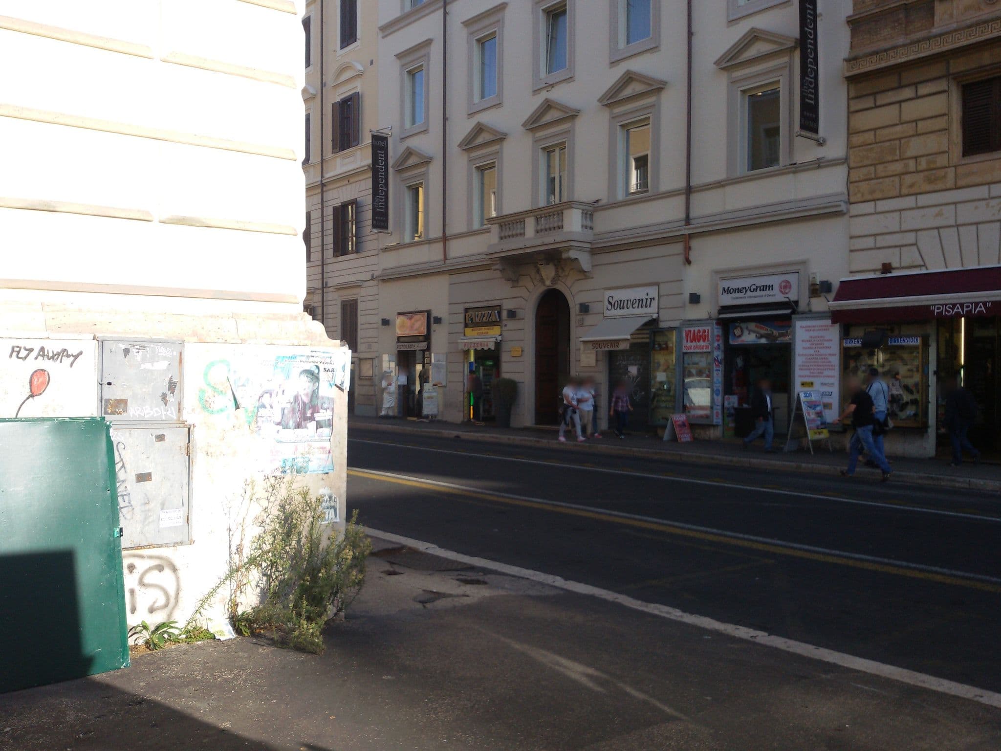 Street view near The Independent Hotel, Castro Pretorio