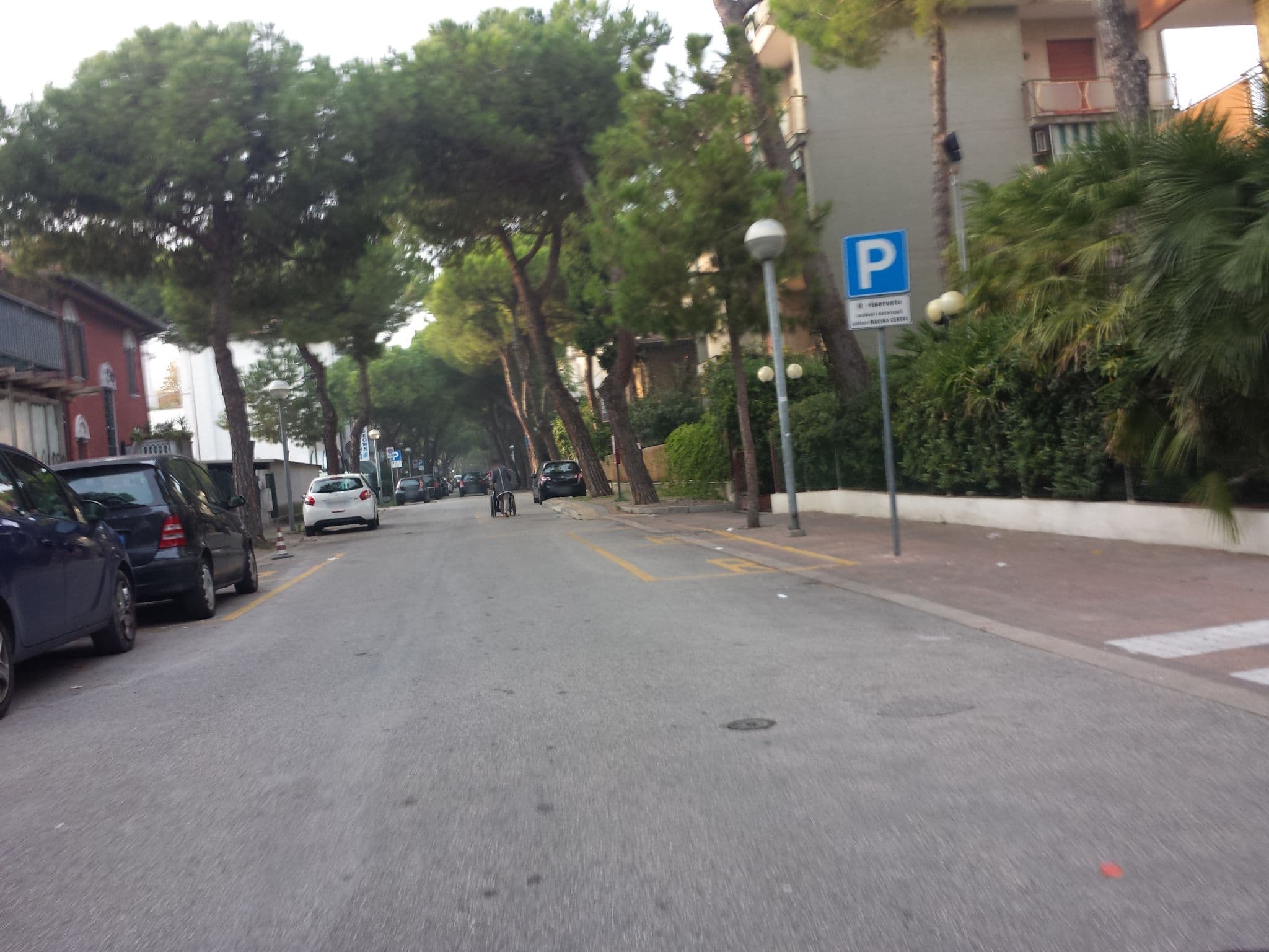 Street view near Hotel Brown, Rimini
