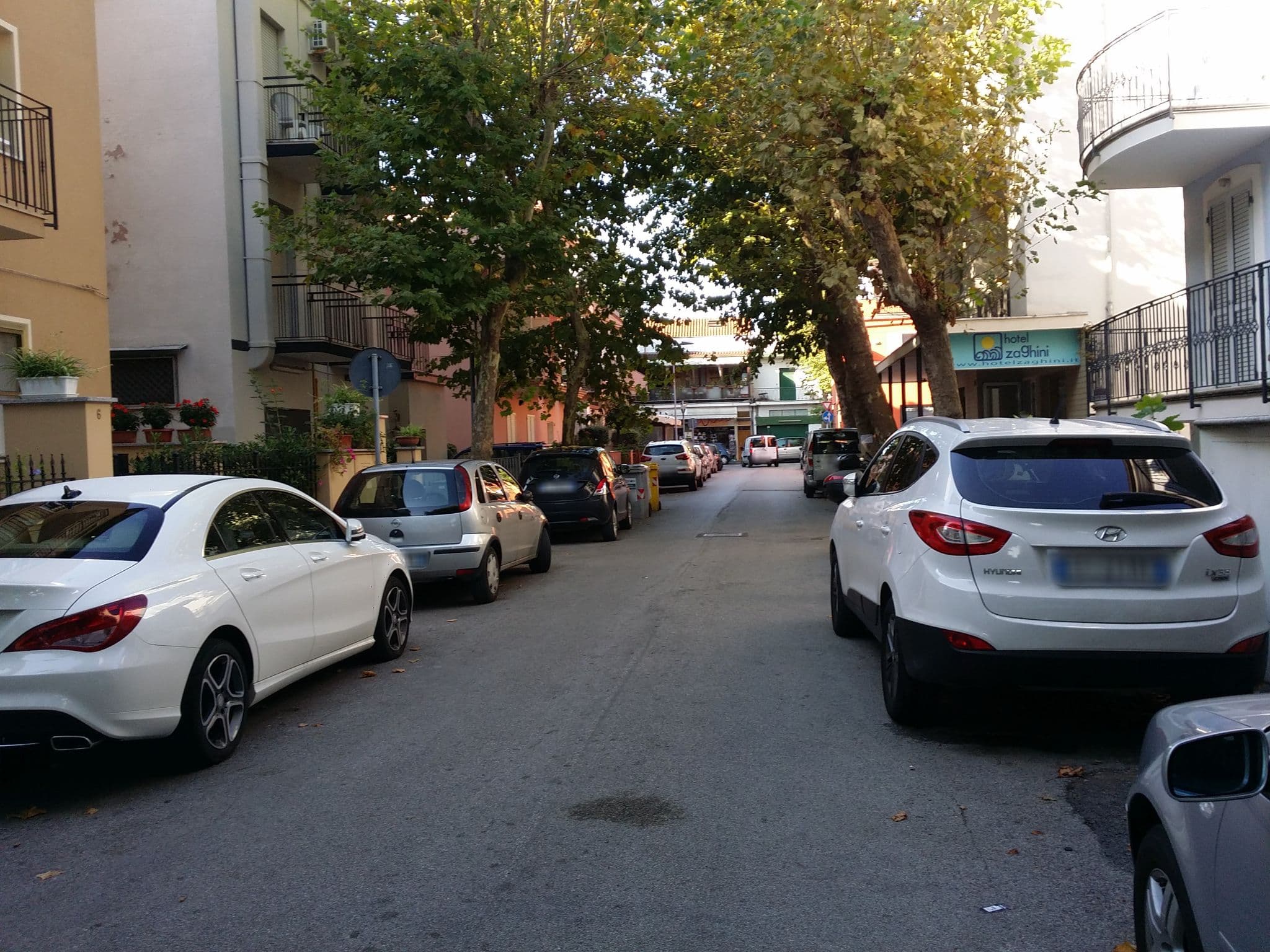 Street view near EurHotel, Rimini